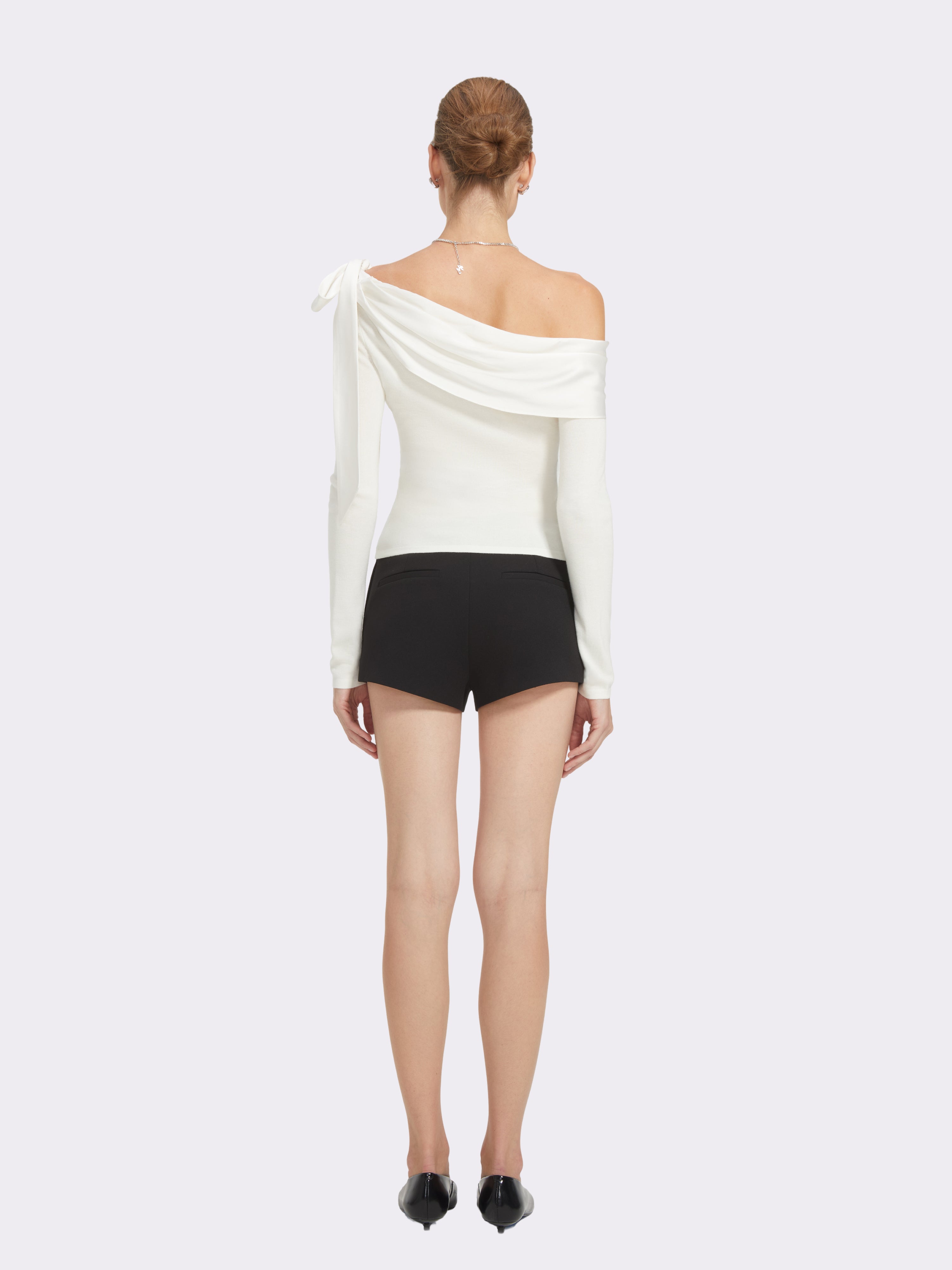 Camellia Off-Shoulder White Top