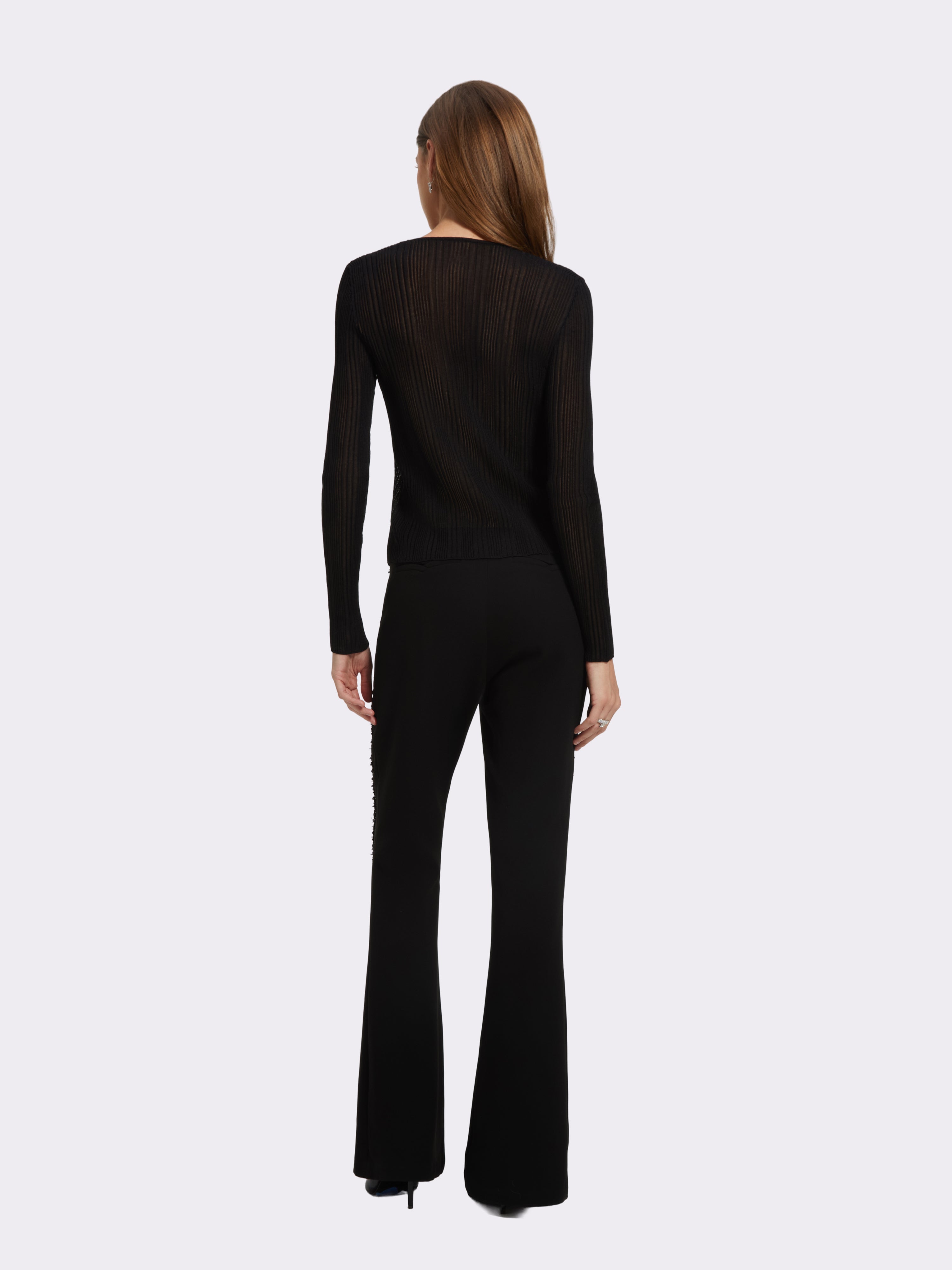 Maisie Heart-Button Black Cardigan