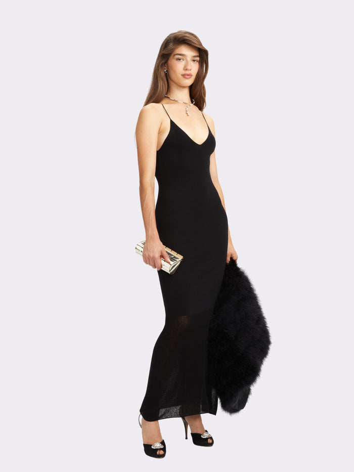 Genevieve Open Back Black Dress, product image 2 of 11