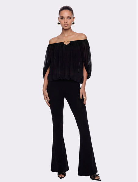 Valeria Flared Black Pants | Nana Jacqueline