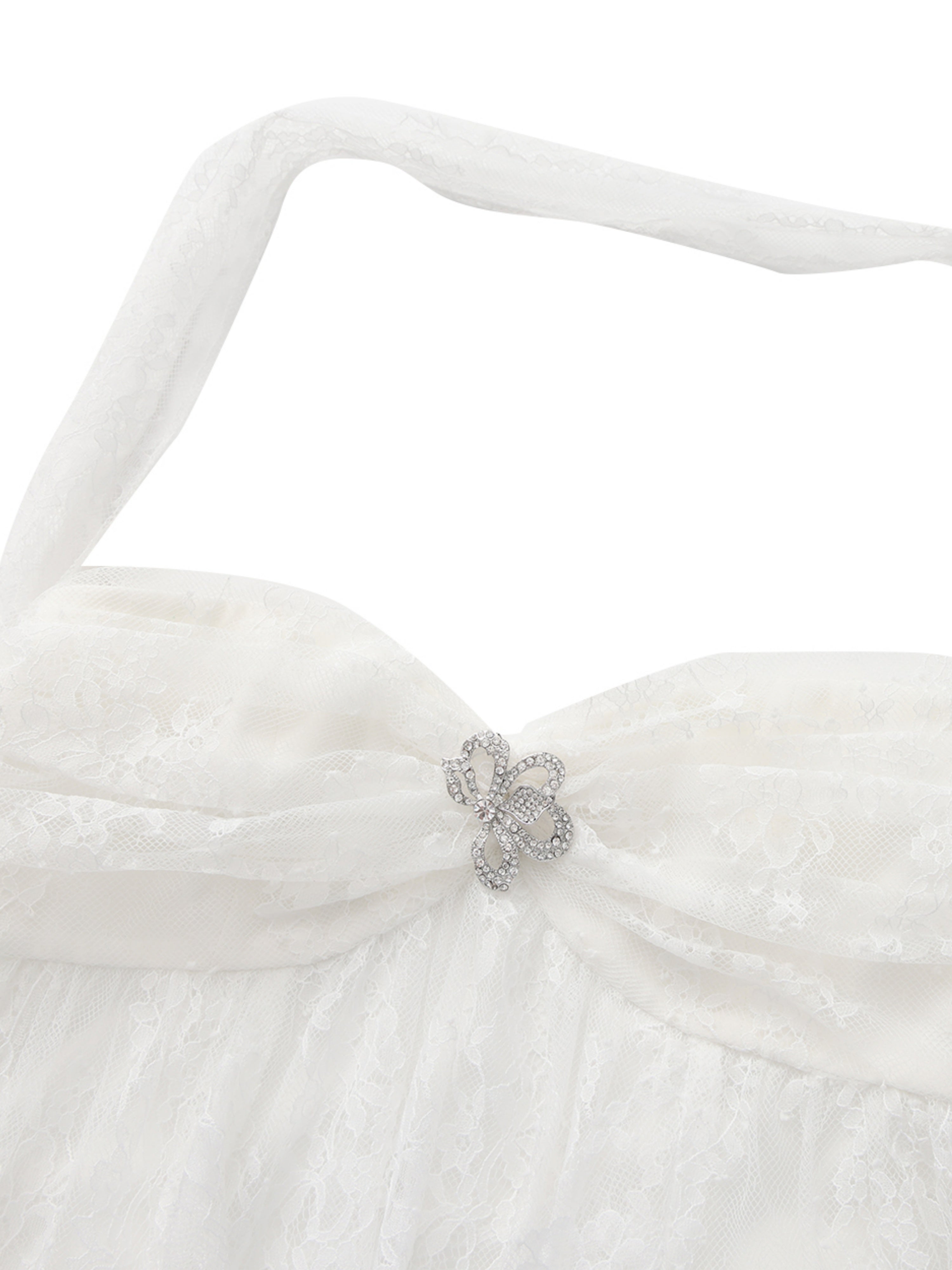 Aurora Halter White Dress