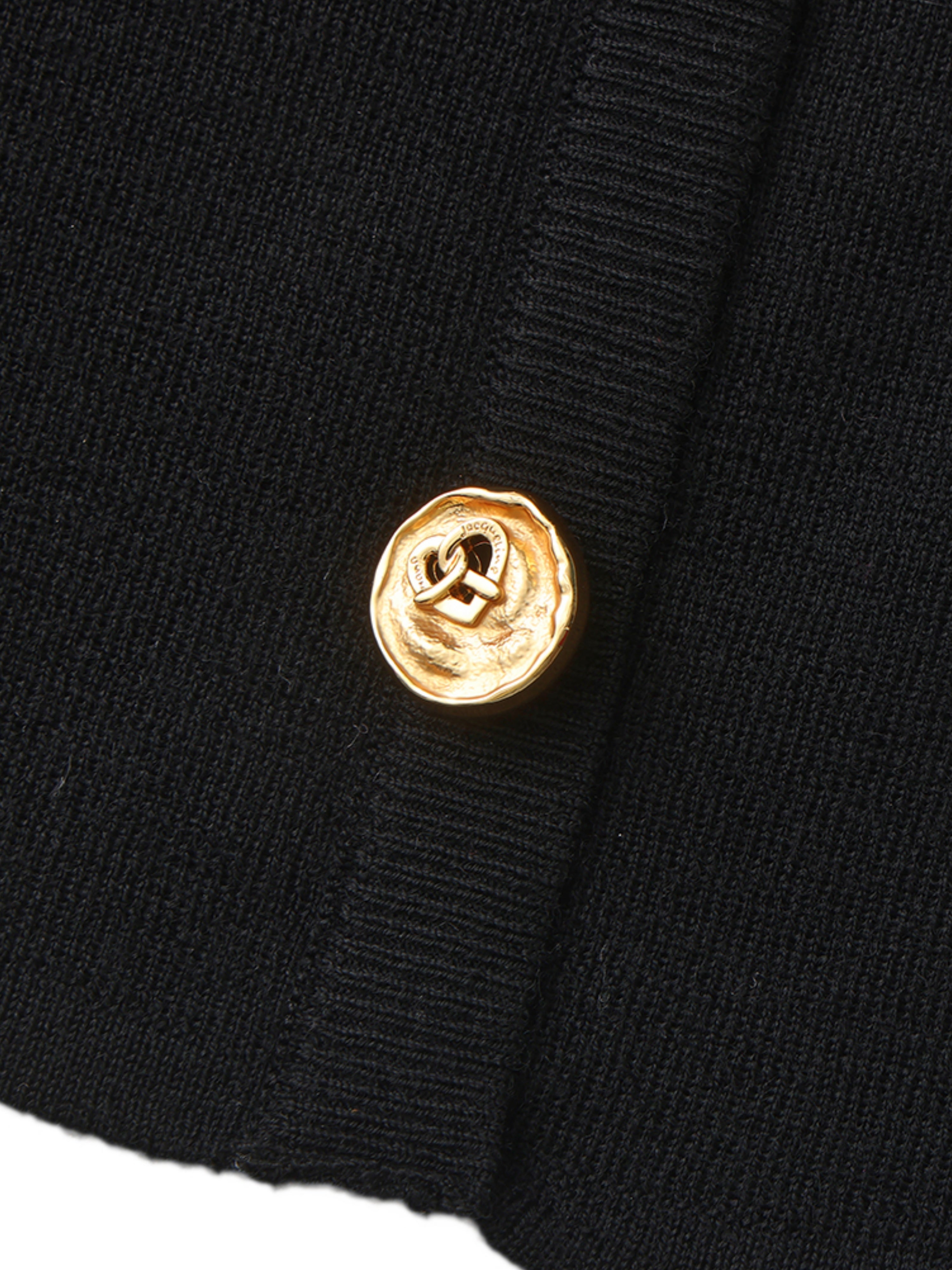 Sloane Gold-Button Black Top