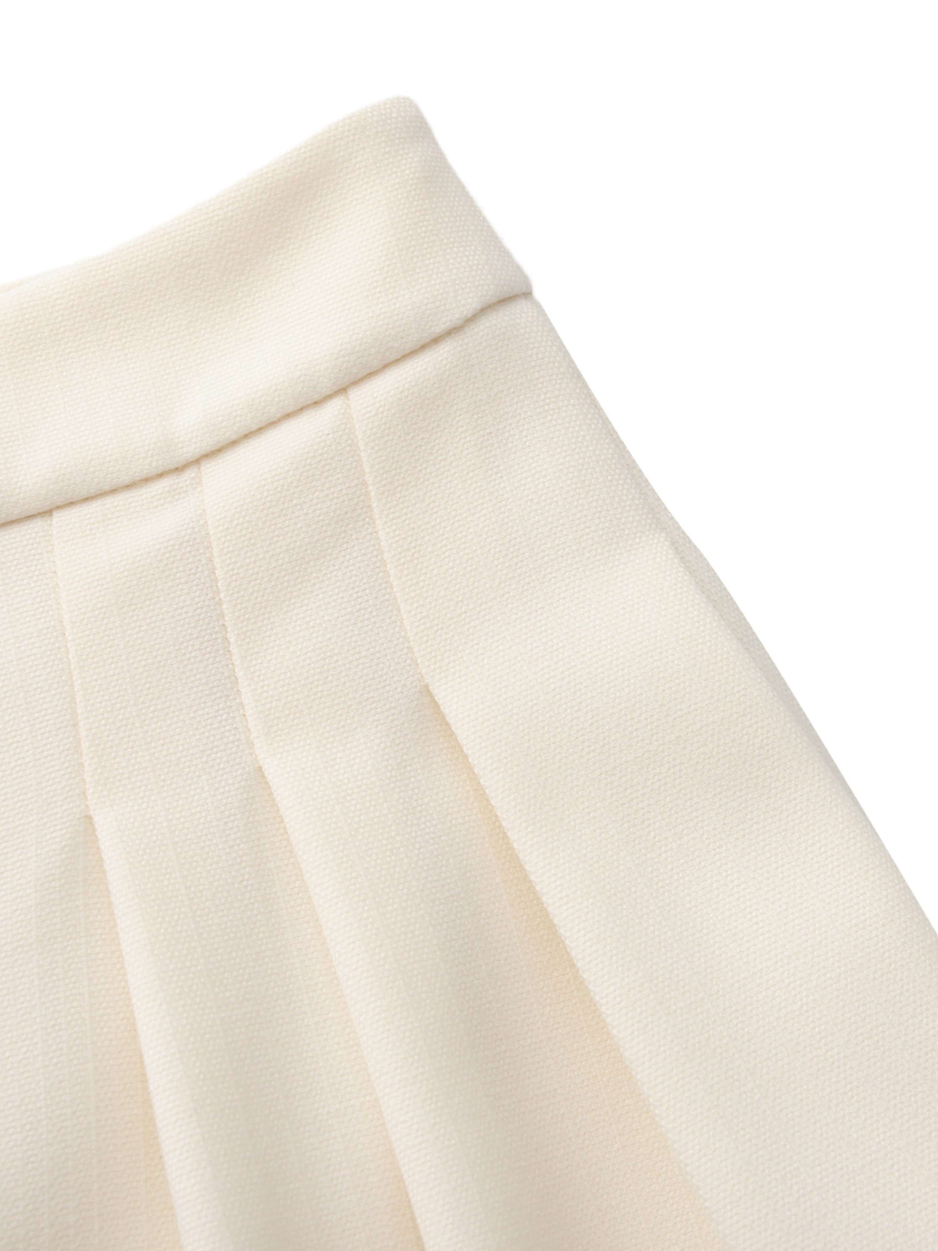 Minnie Pleated White Trousers