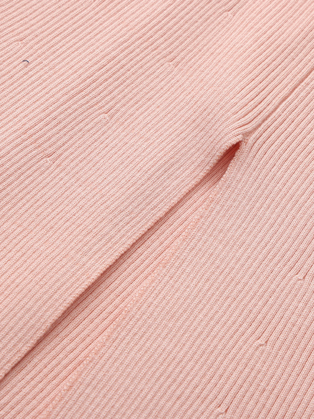 Giana Contrast Halter Knit Pink Maxi Dress