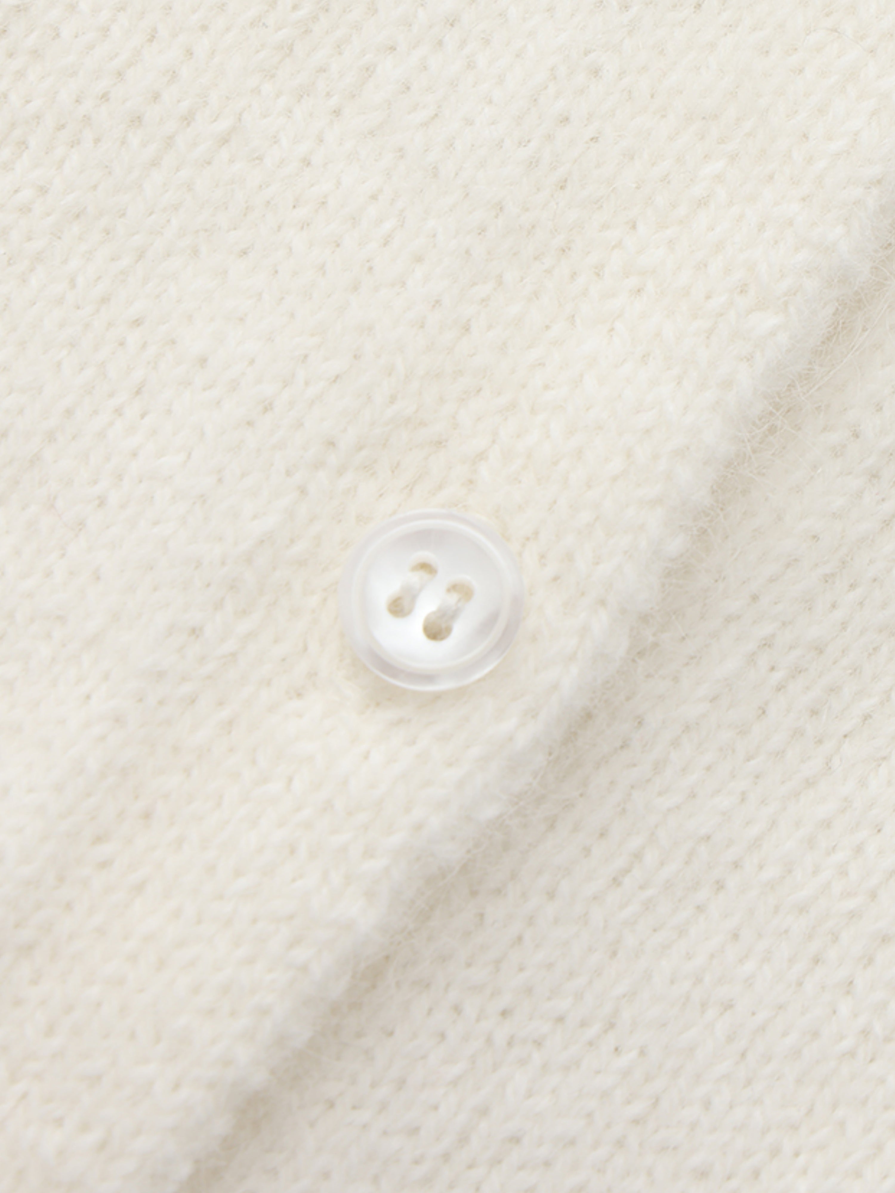 Loulou Bow-Collar White Cardigan