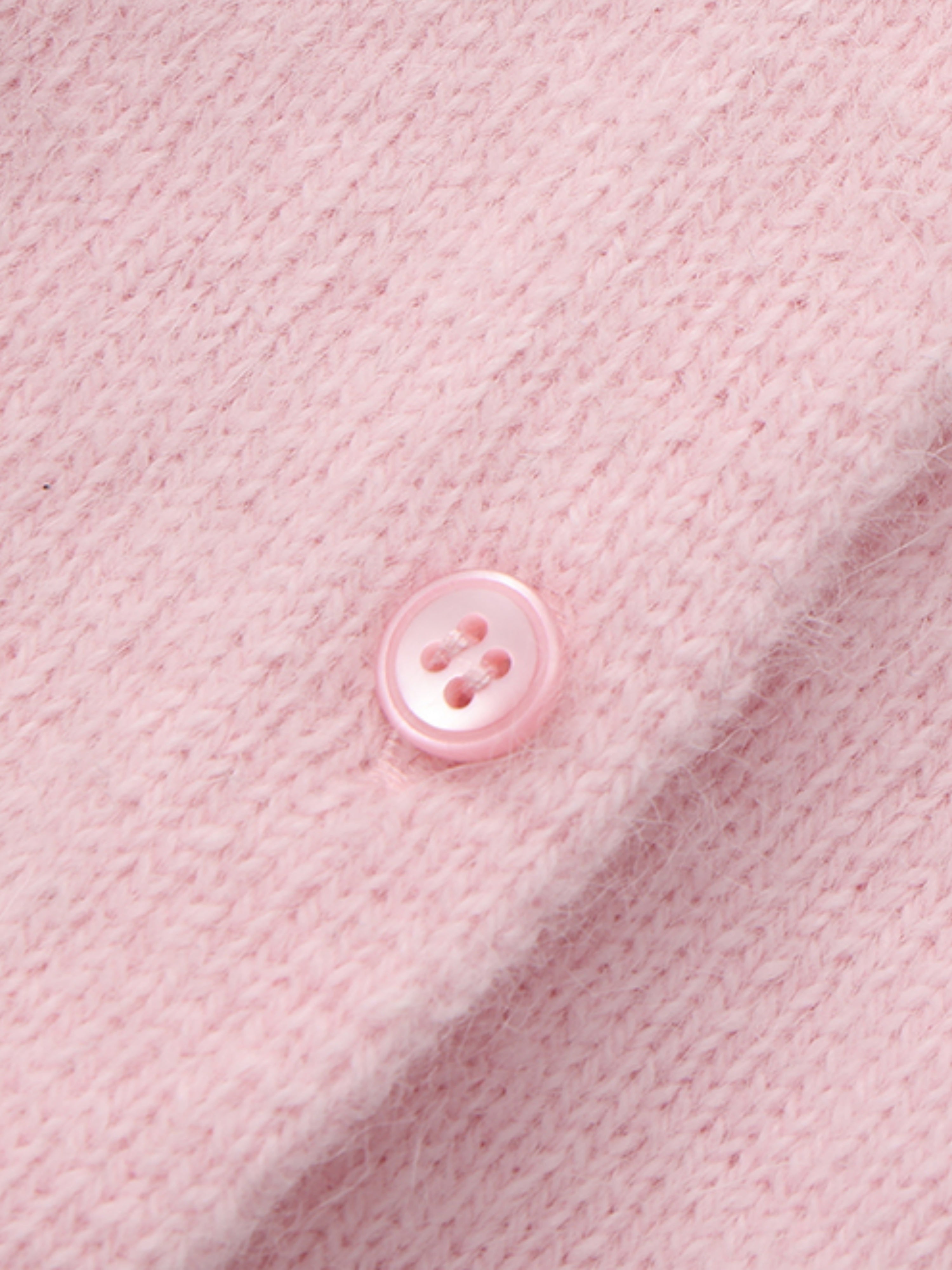 Loulou Bow-Collar Pink Cardigan