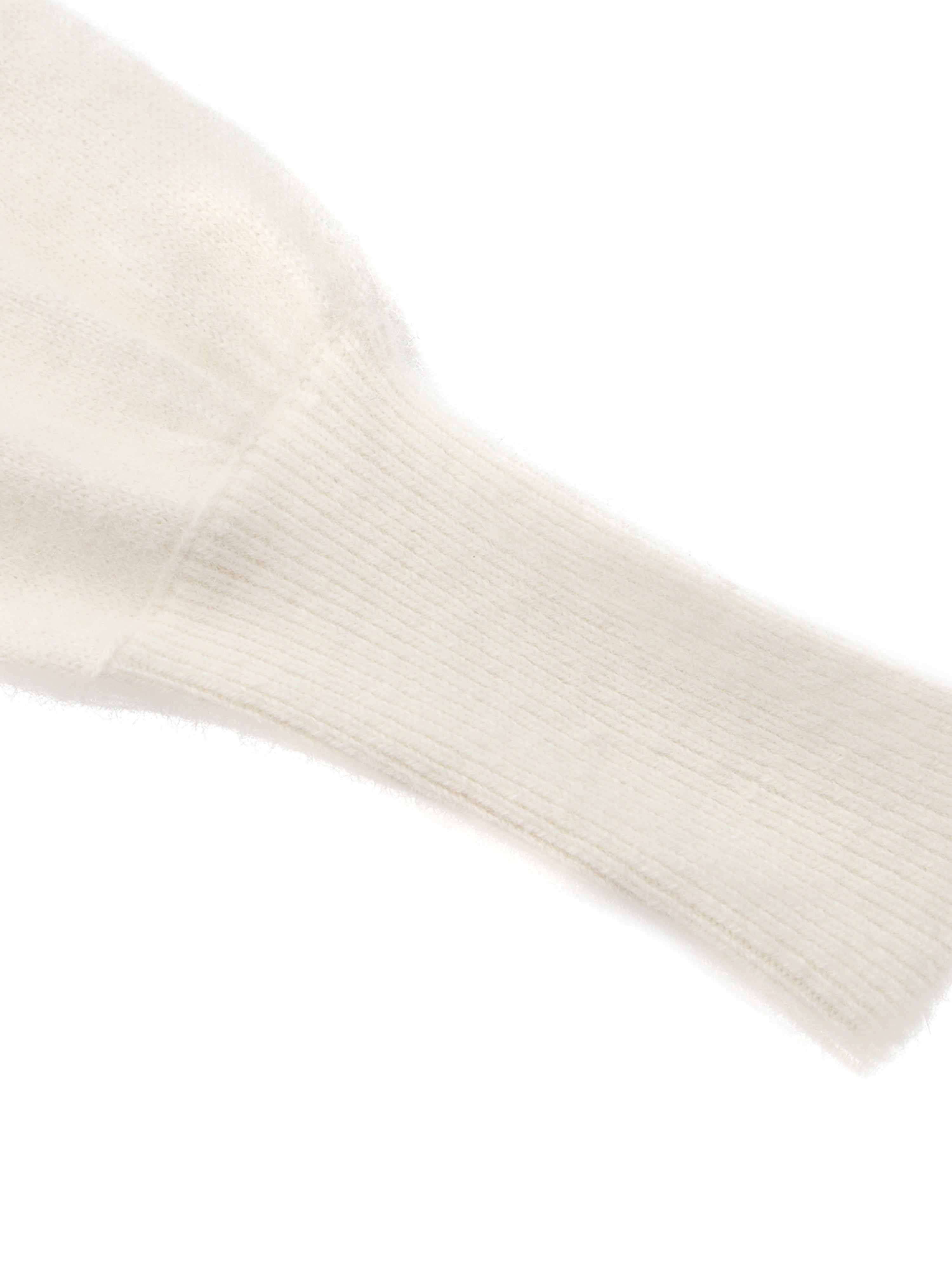 Bonnie Cinched Waist White Knit Top
