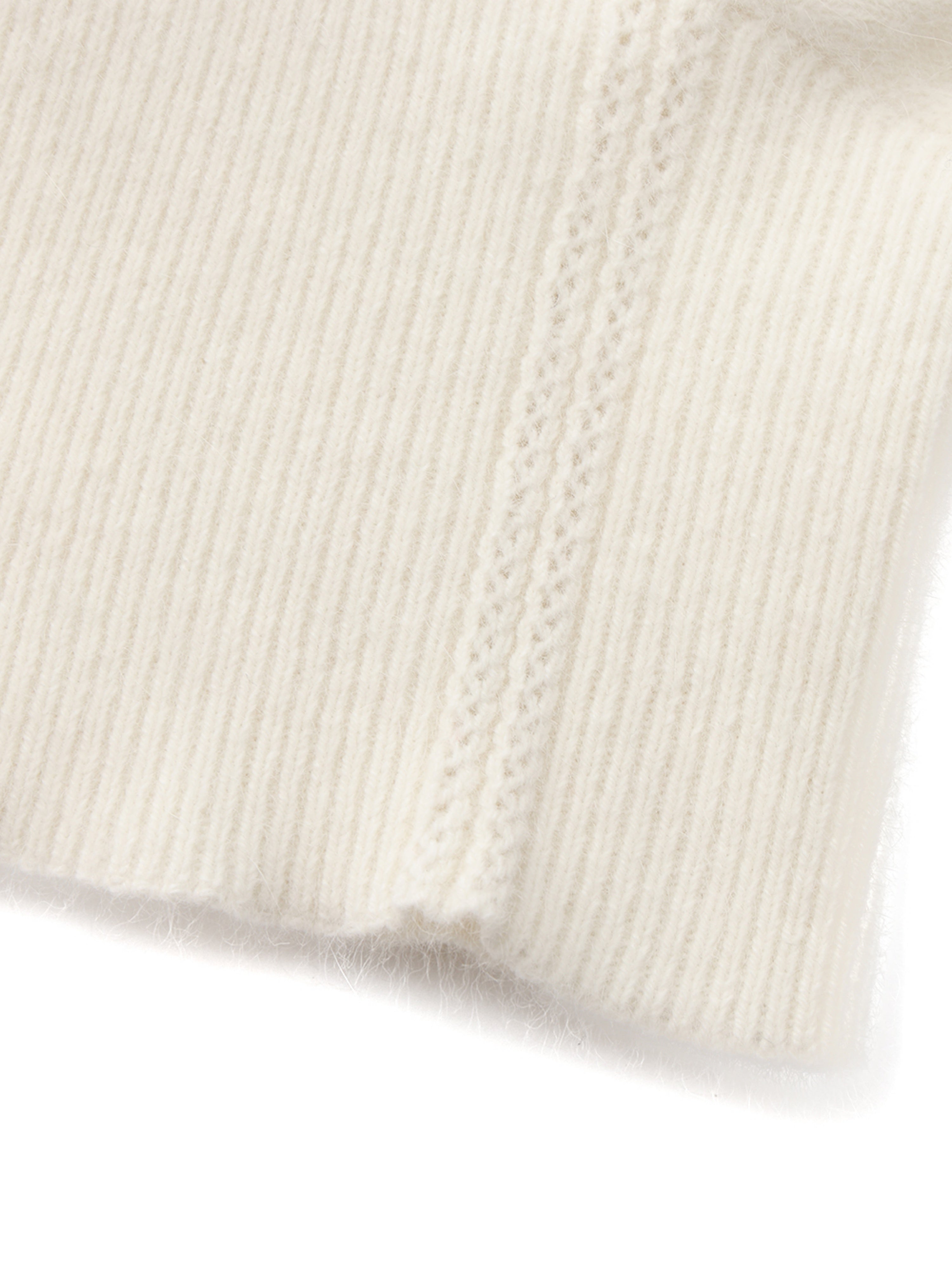 Bonnie Cinched Waist White Knit Top