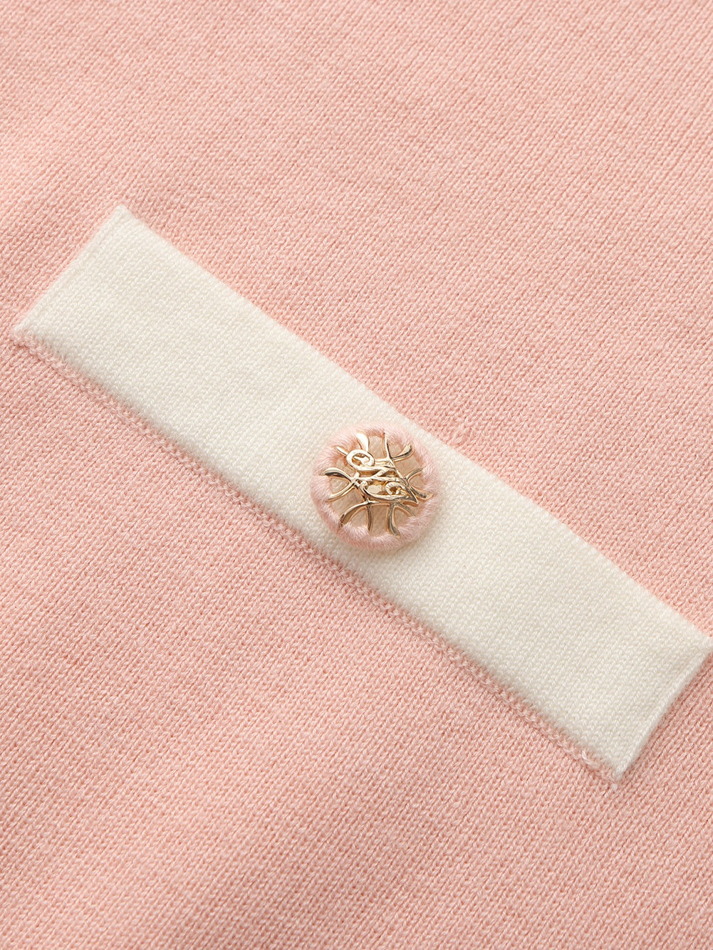 Colette Off-Shoulder Contrast Knit Pink Top