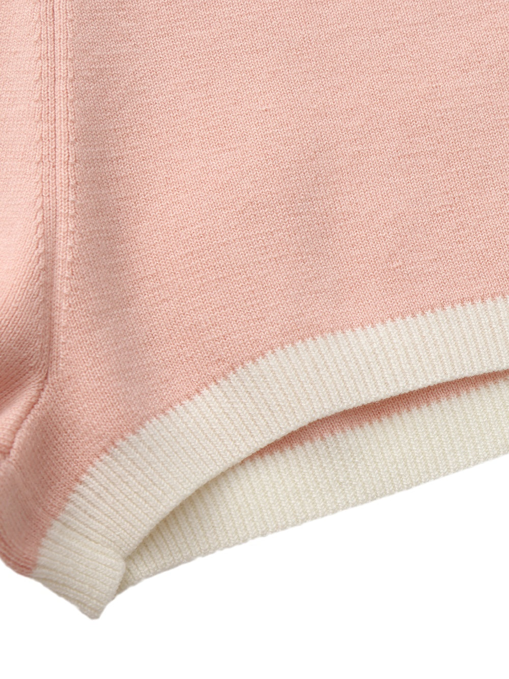 Colette Contrast Knit Pink Micro Shorts