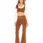 Hailey Flared Pants (Brown)