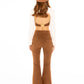 Hailey Flared Pants (Brown)