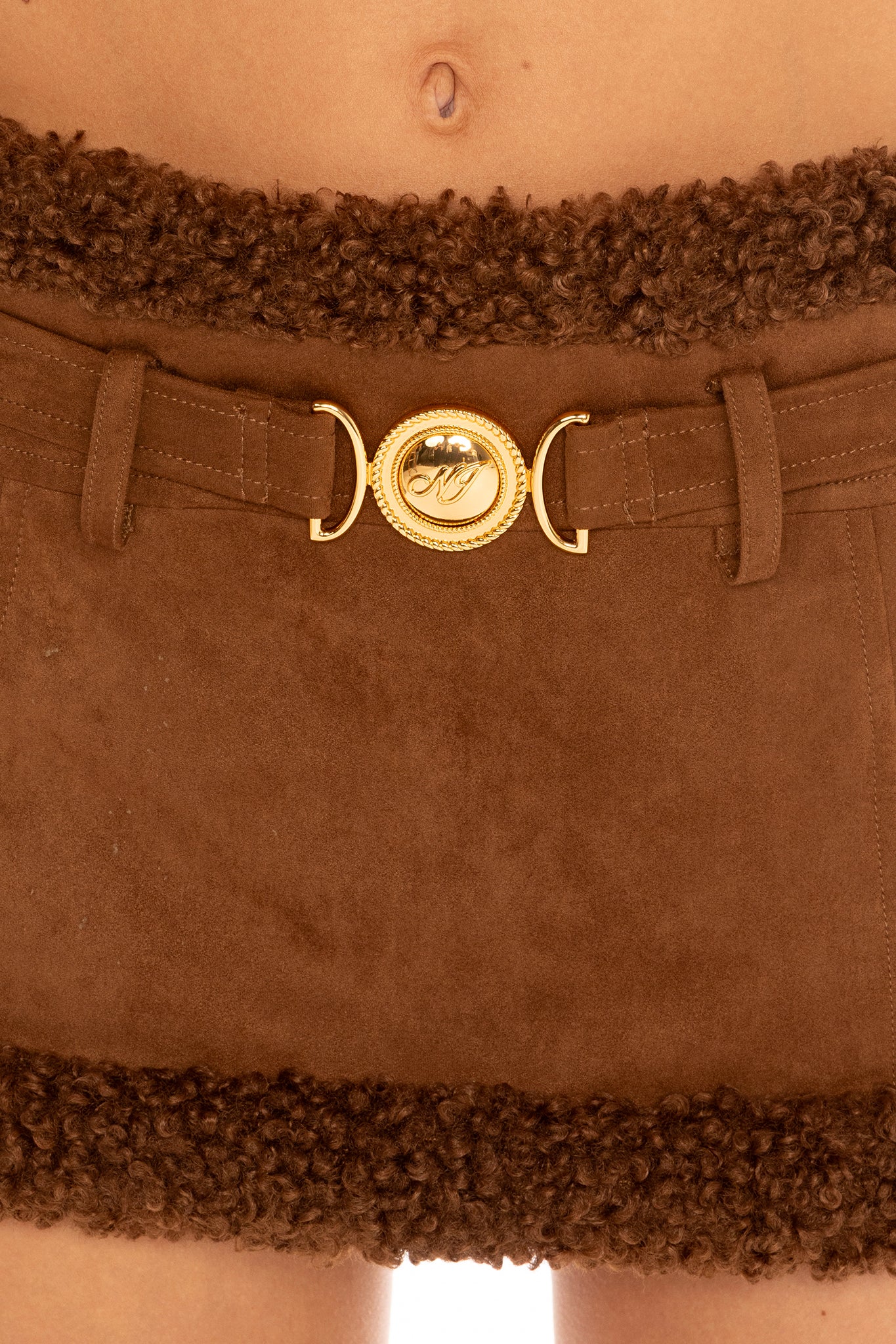 Margo Suede Skirt (Brown)