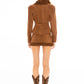 Celine Suede Coat (Brown)
