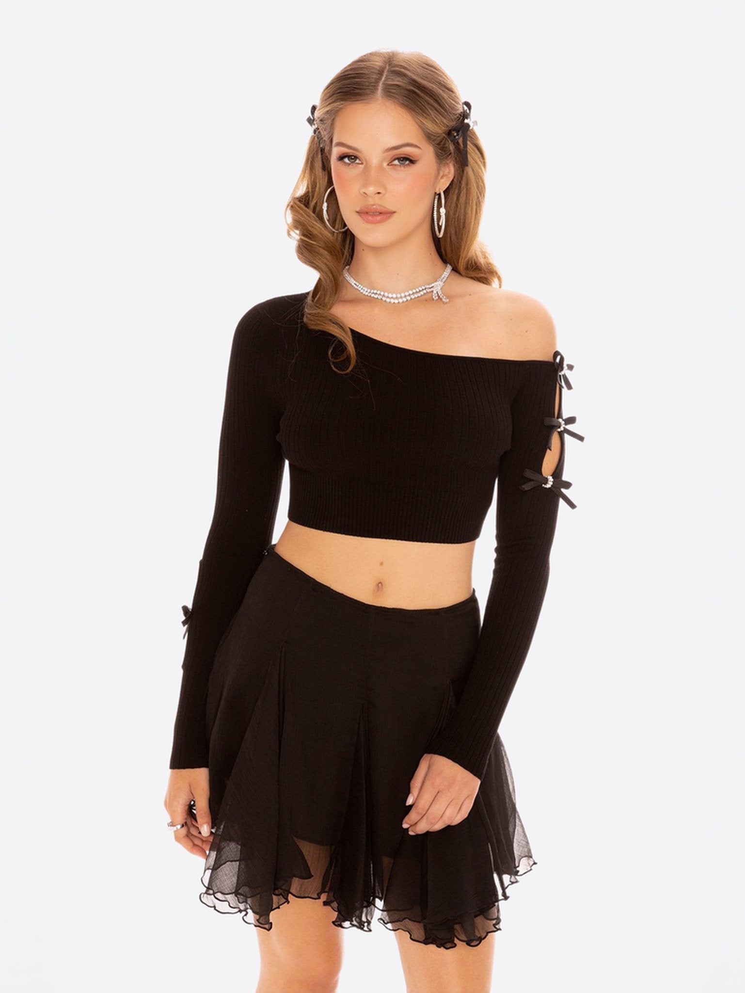 Zara Top: Black Knit Top for Date Night | Nana Jacqueline