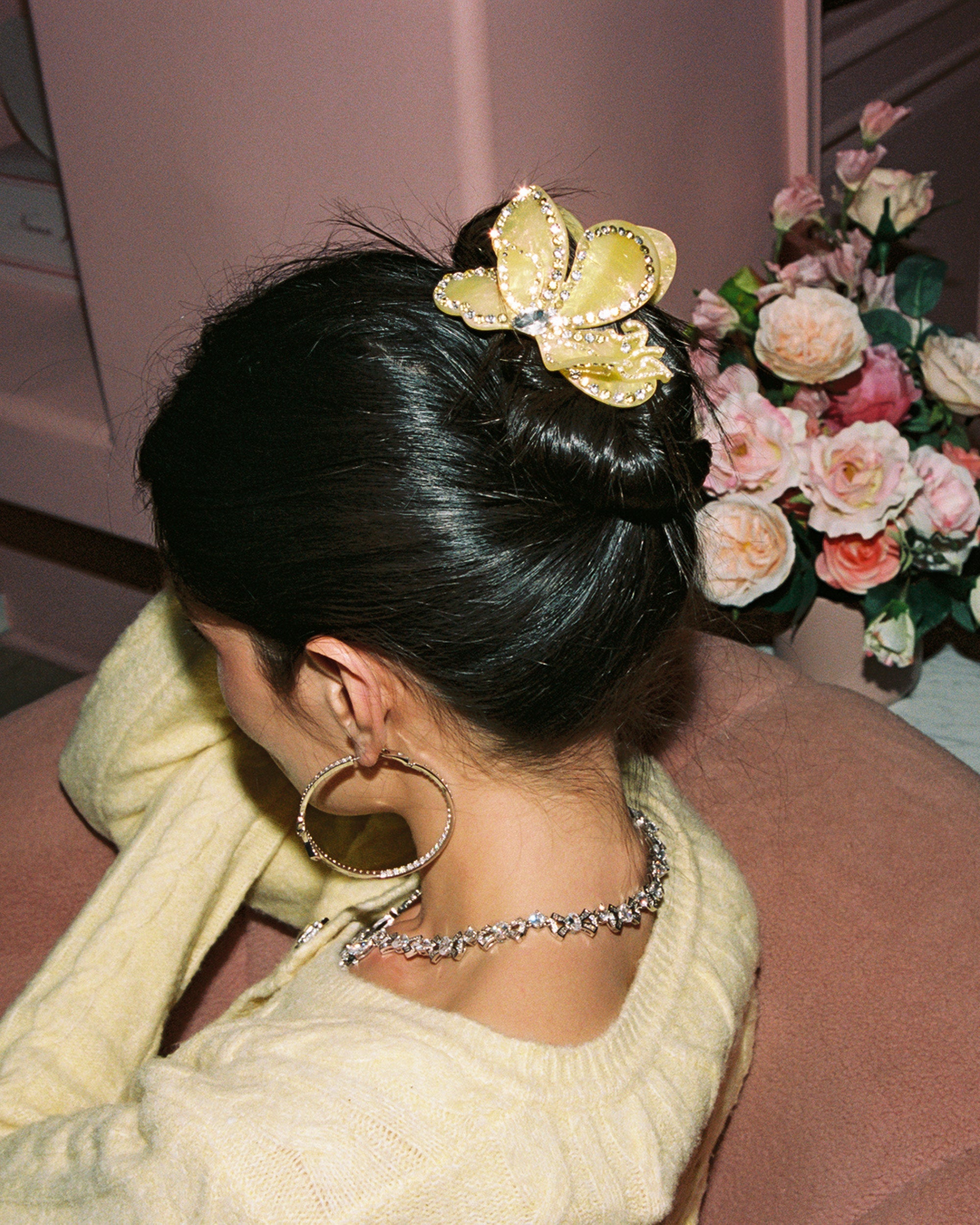 Ariella Hair Clip: Yellow Hair Clip for Garden Party | Nana Jacqueline