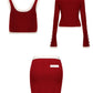 Matilda Knit Set (Red)