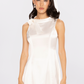 Lila Satin Mini Dress (White)