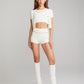 Kennedy Knit Shorts (White)