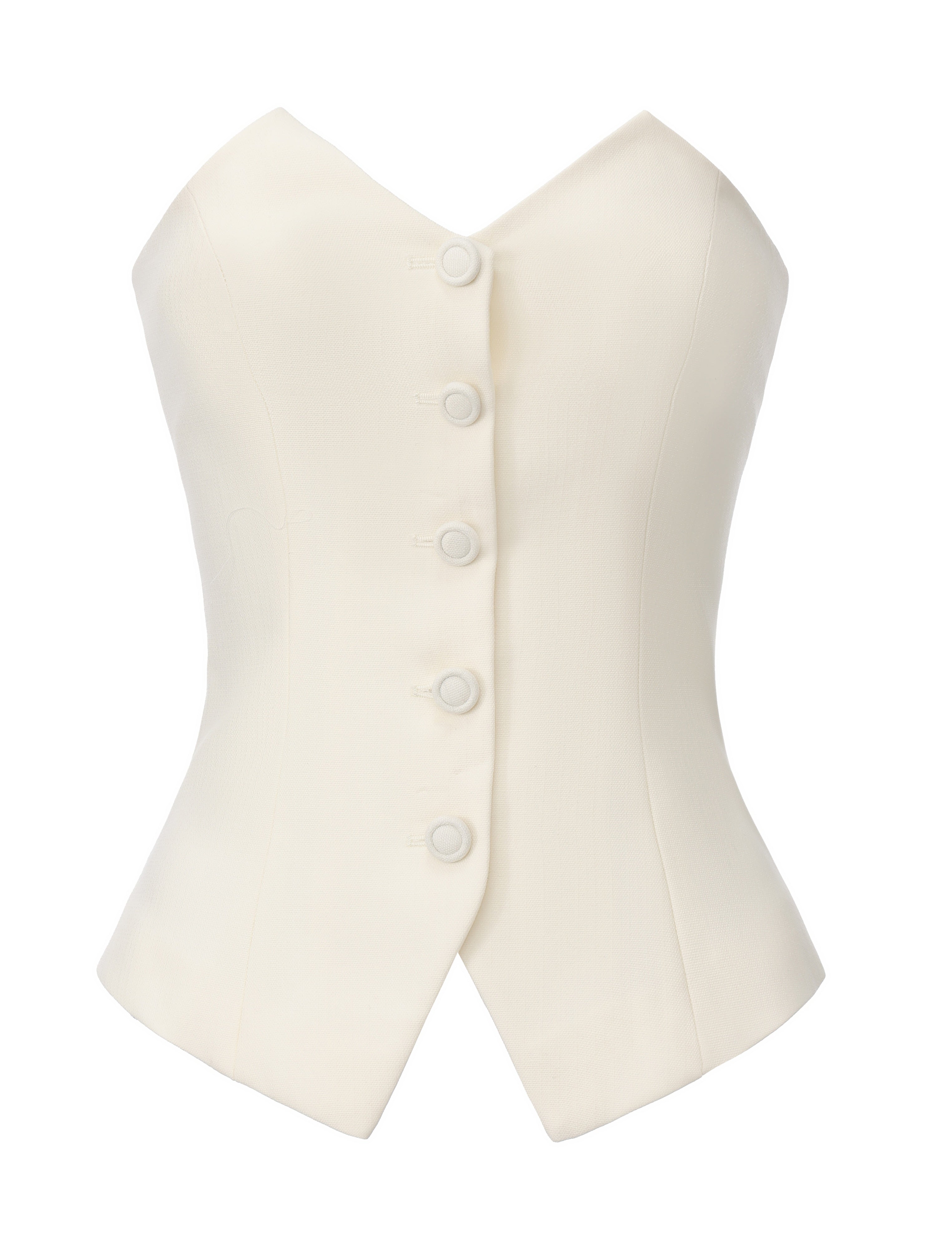 Minie Bandeau White Vest Top