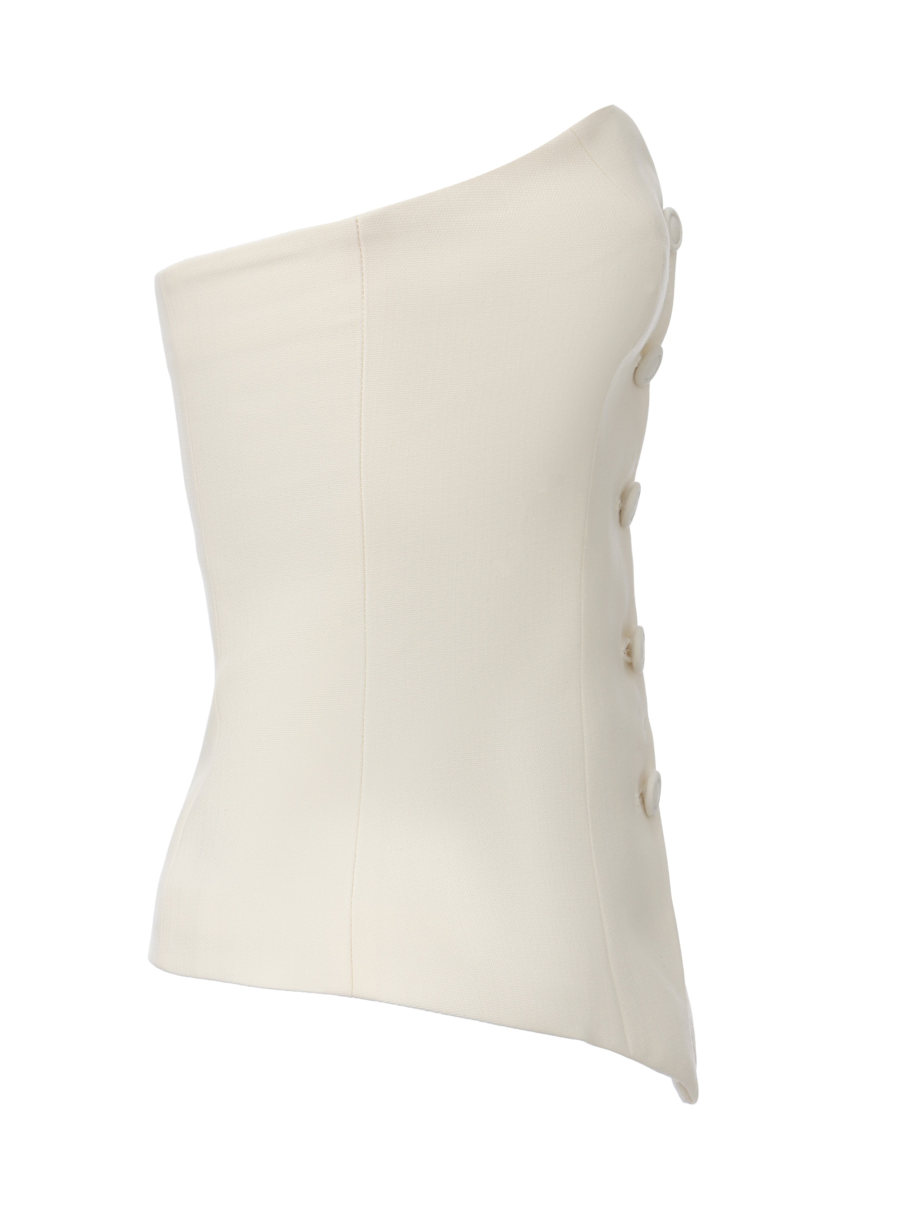 Minie Bandeau White Vest Top