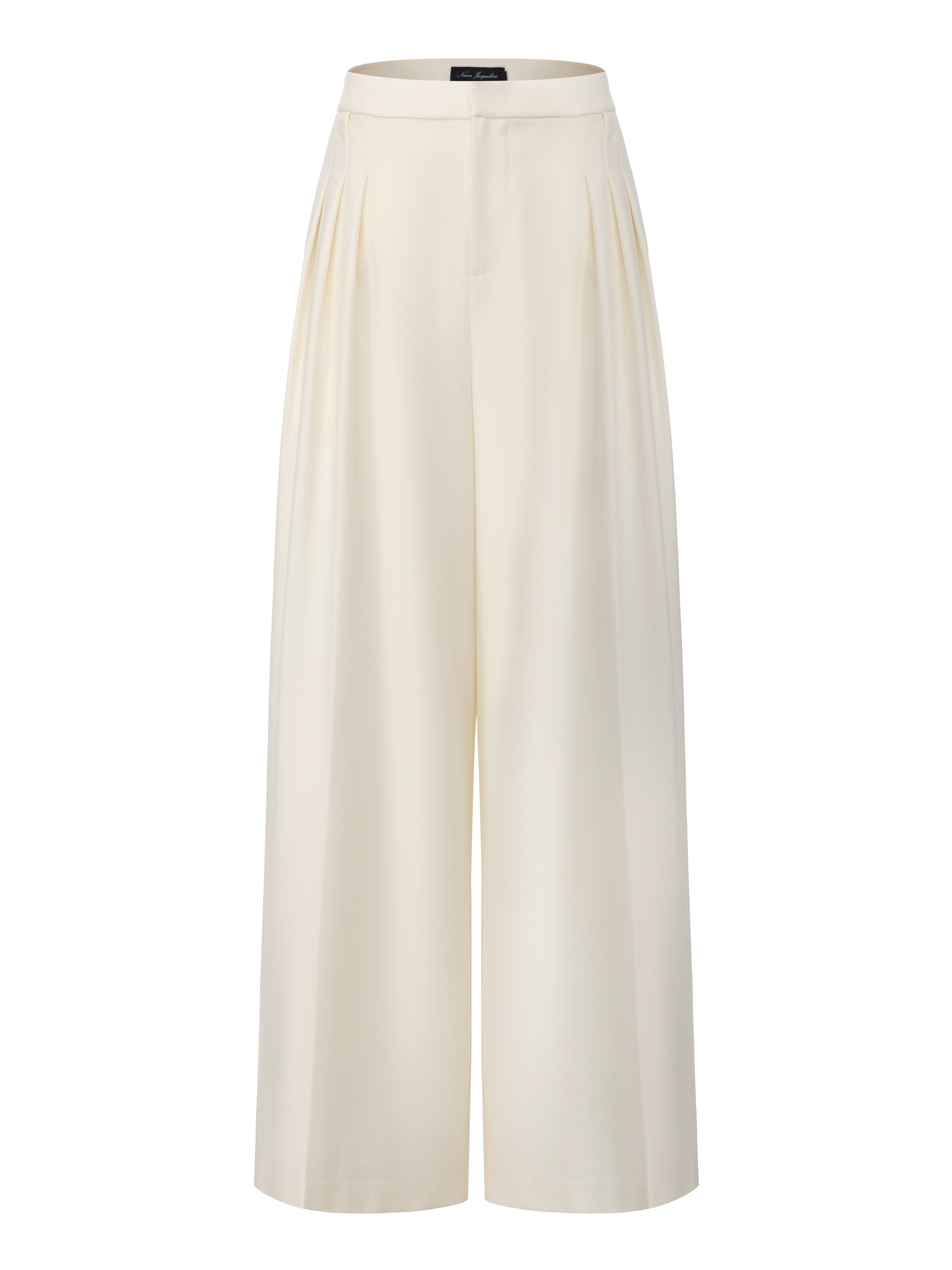 Minnie Pleated White Trousers