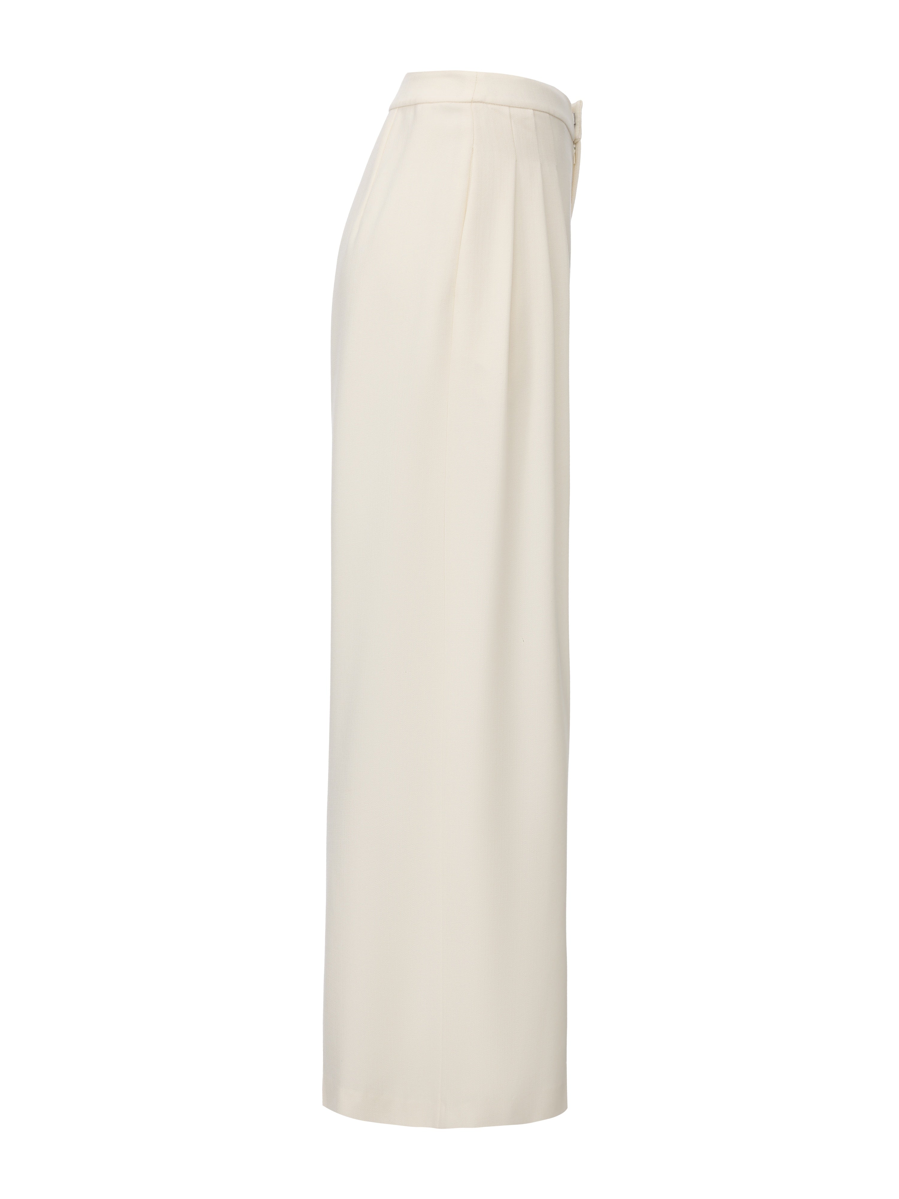 Minnie Pleated White Trousers