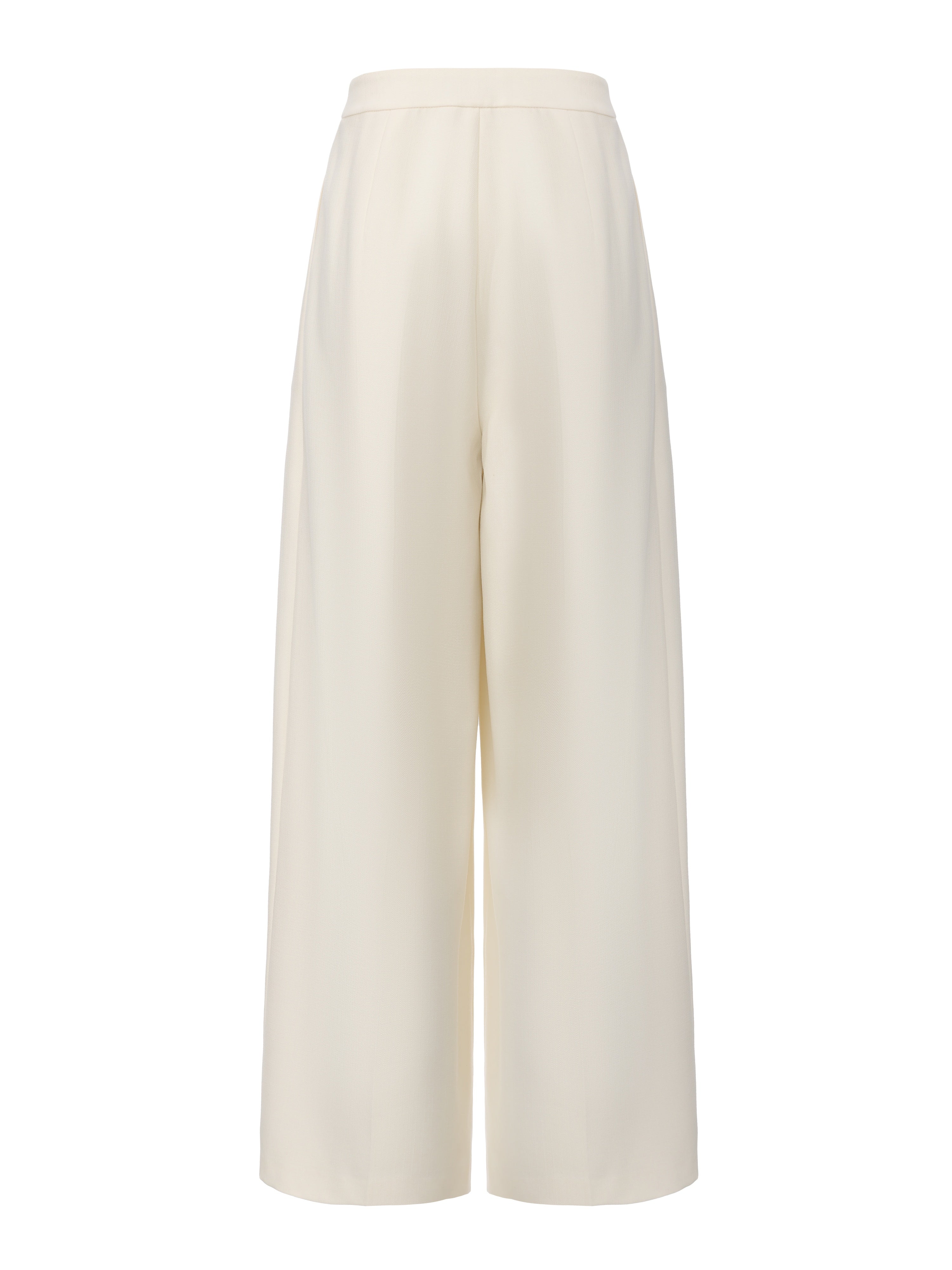 Minnie Pleated White Trousers