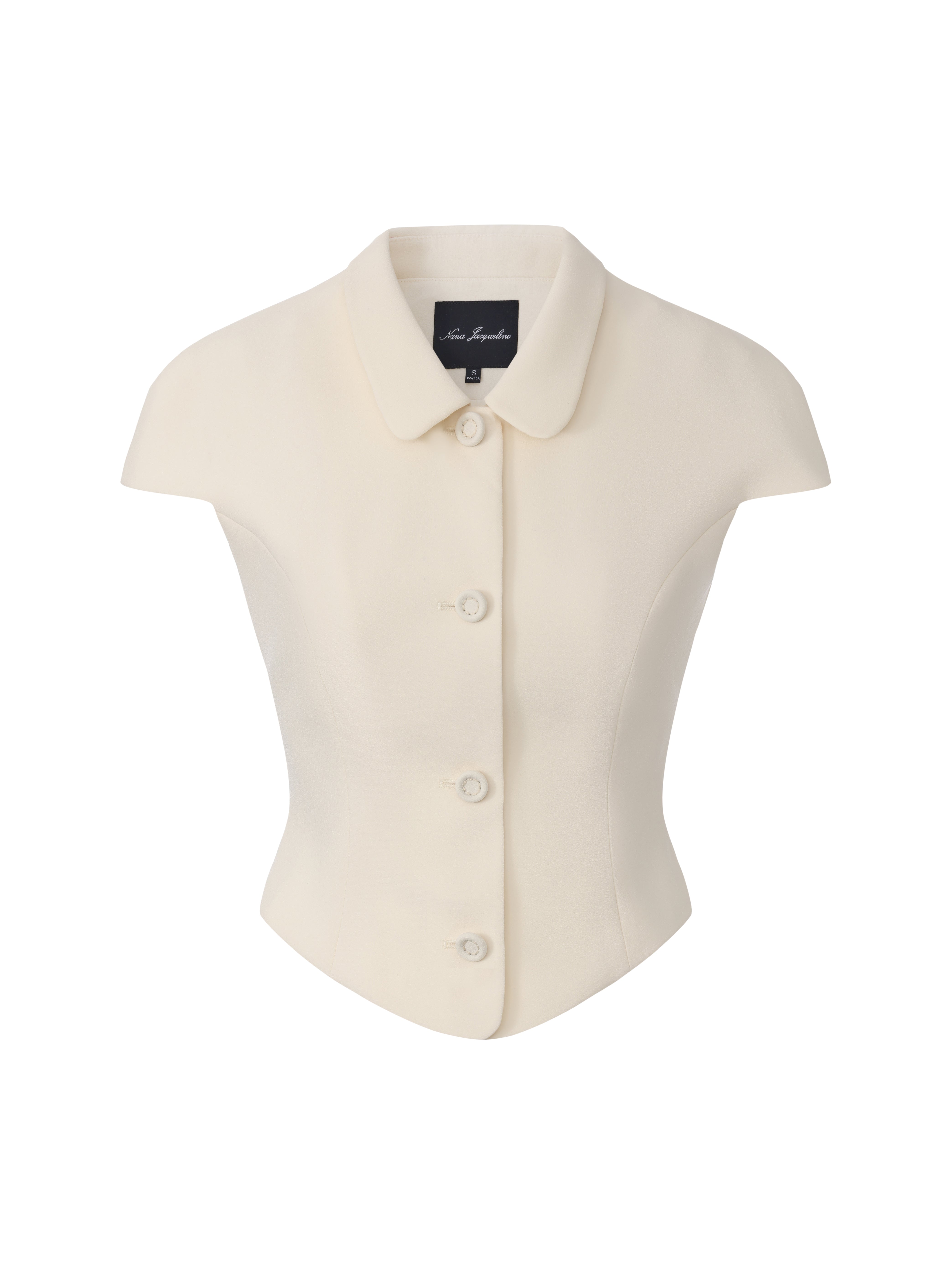 Alina Waist-Cinched Champagne Top
