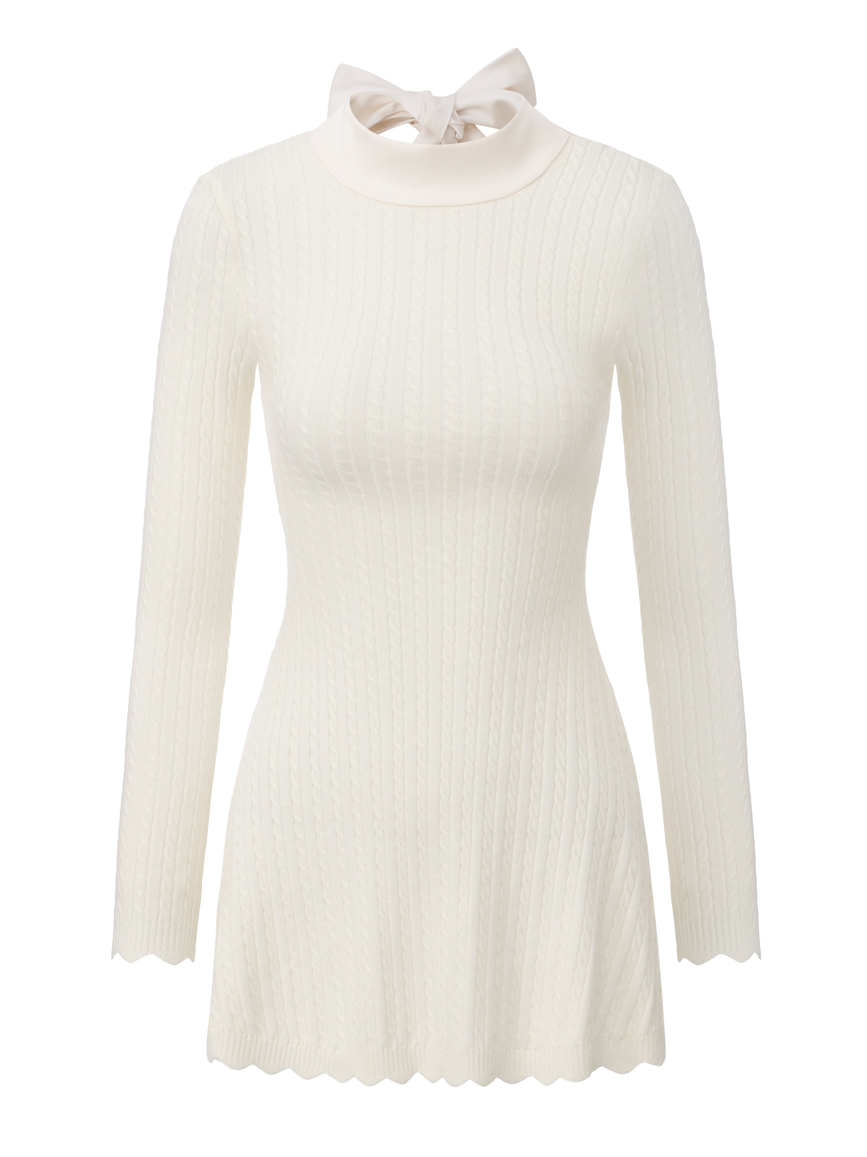 Perla Bow-Back White Dress