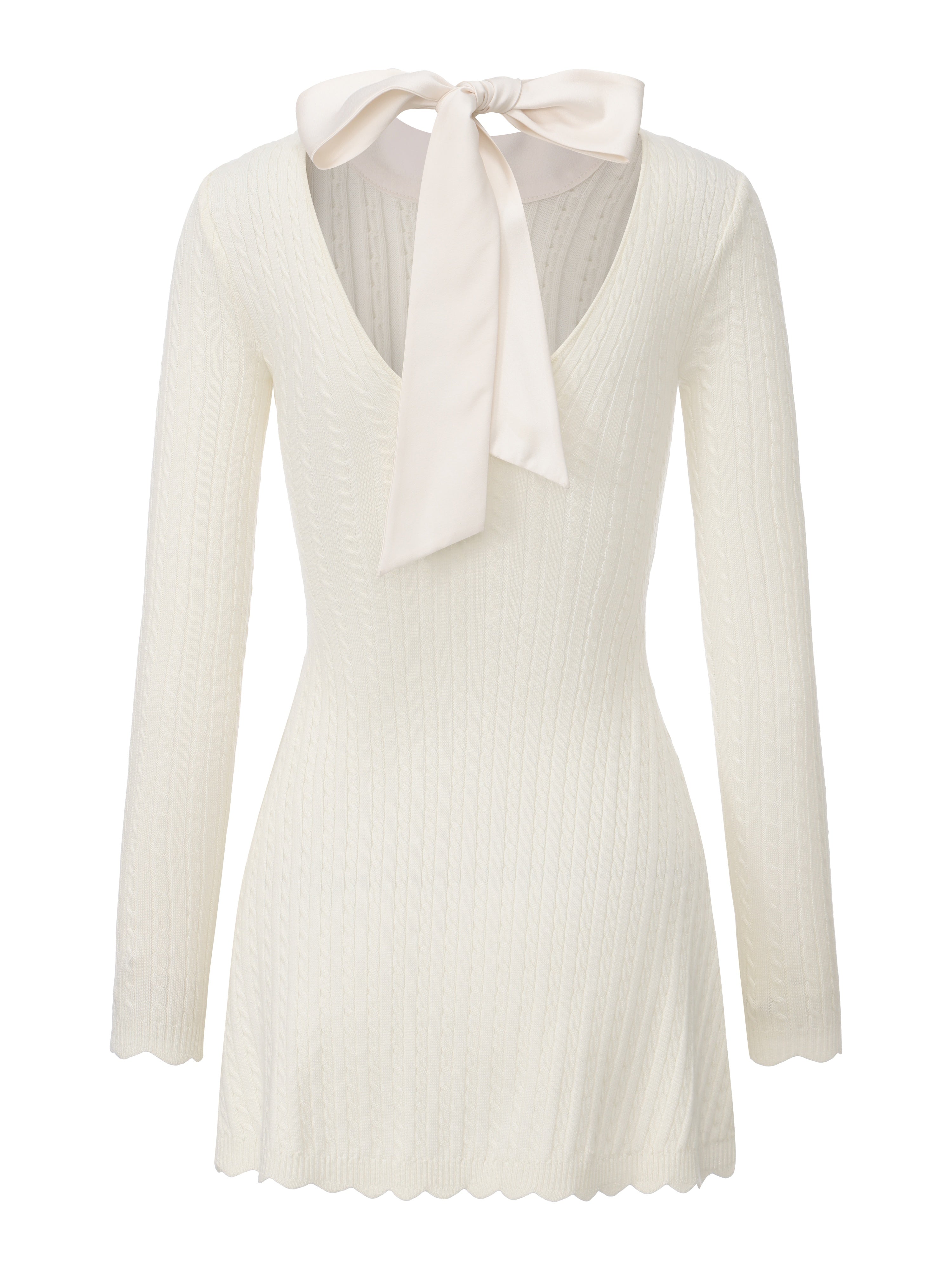 Perla Bow-Back White Dress