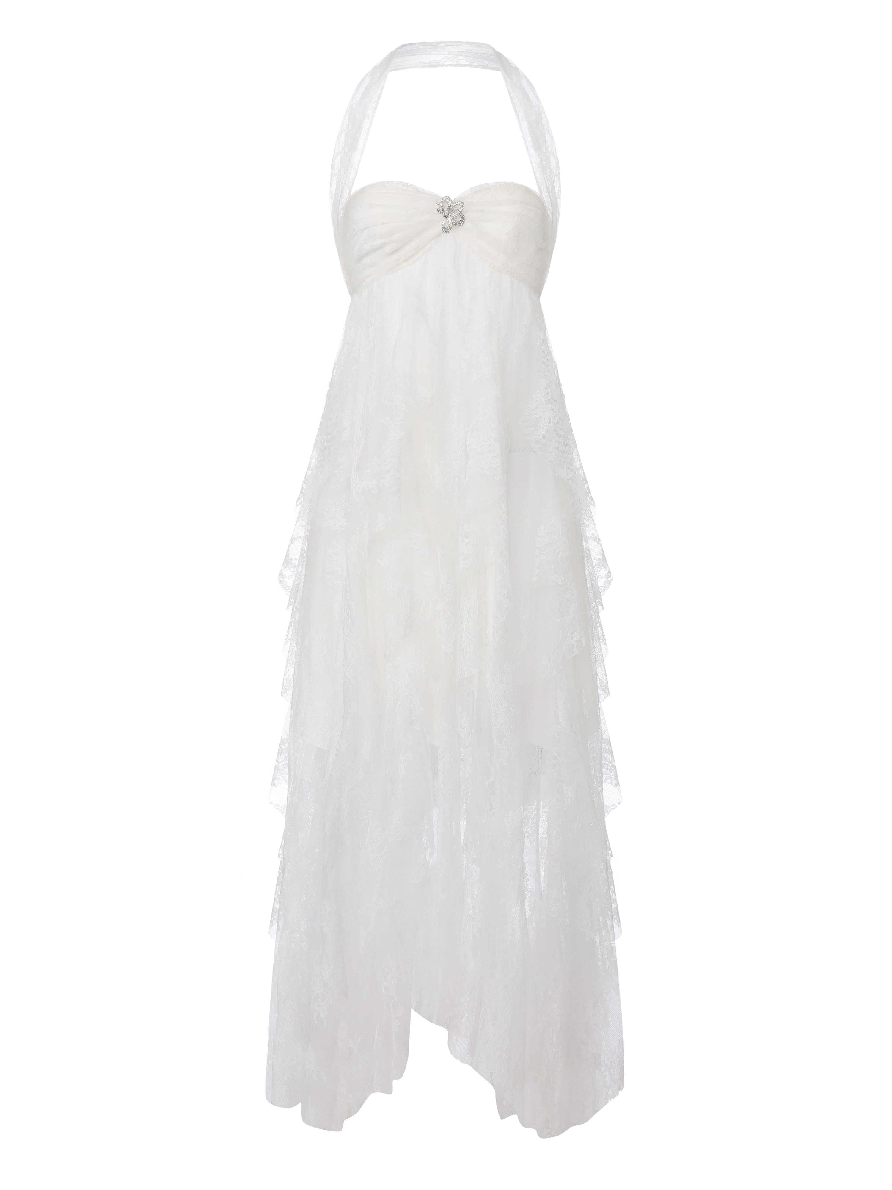 Aurora Halter White Dress