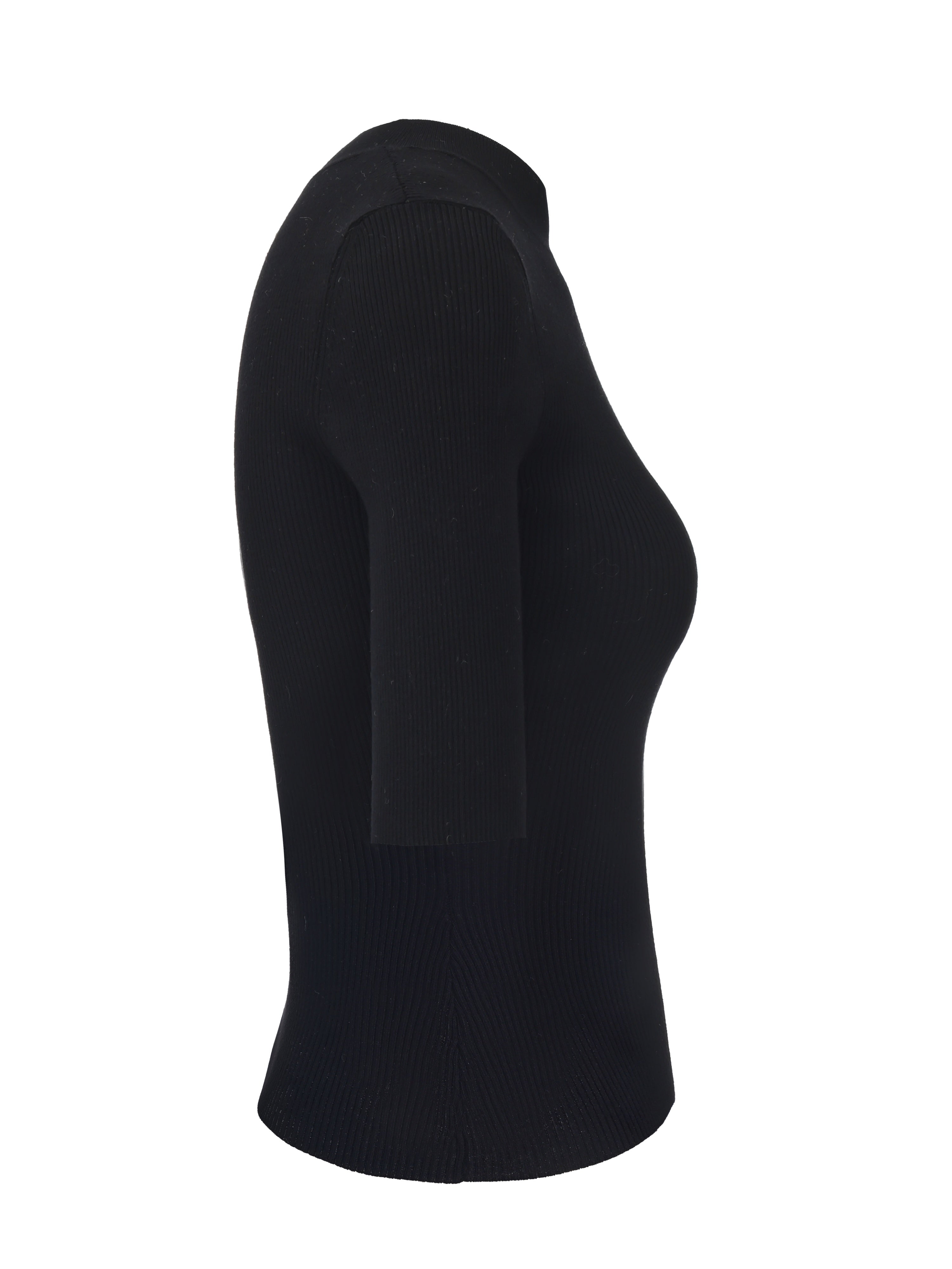 Effie Mock Neck Black Top
