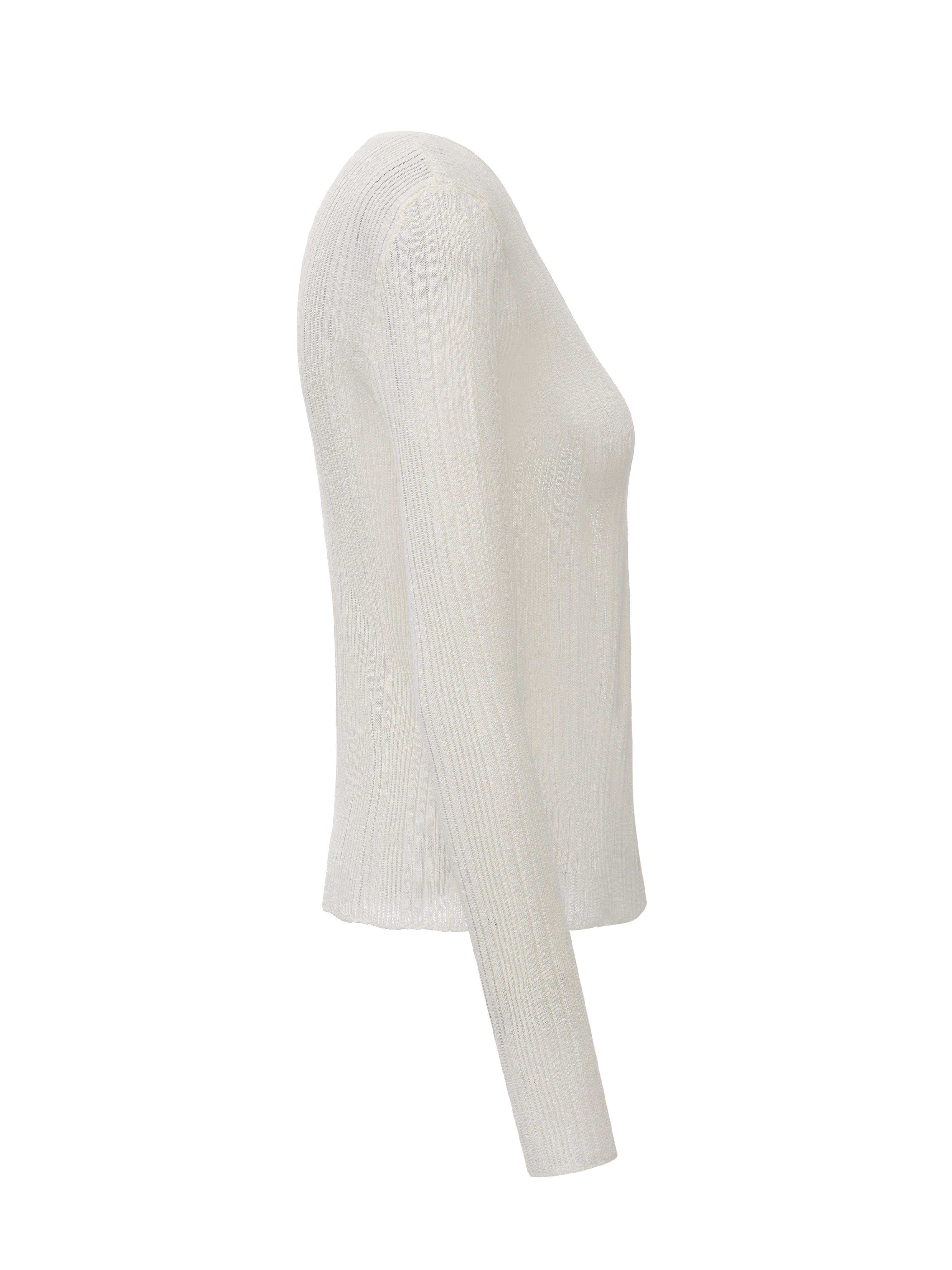 Maisie Heart-Button Off White Cardigan