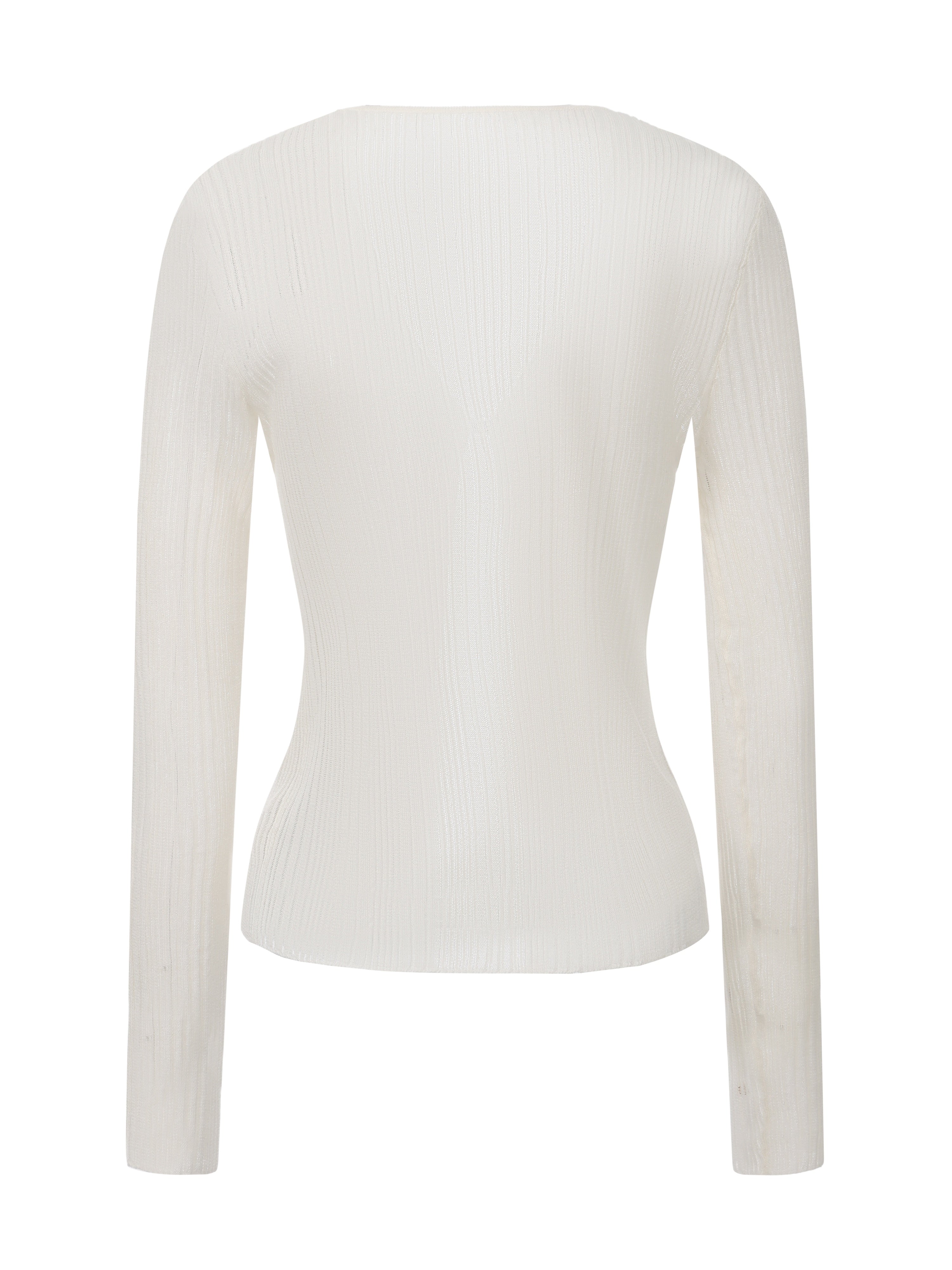 Maisie Heart-Button Off White Cardigan