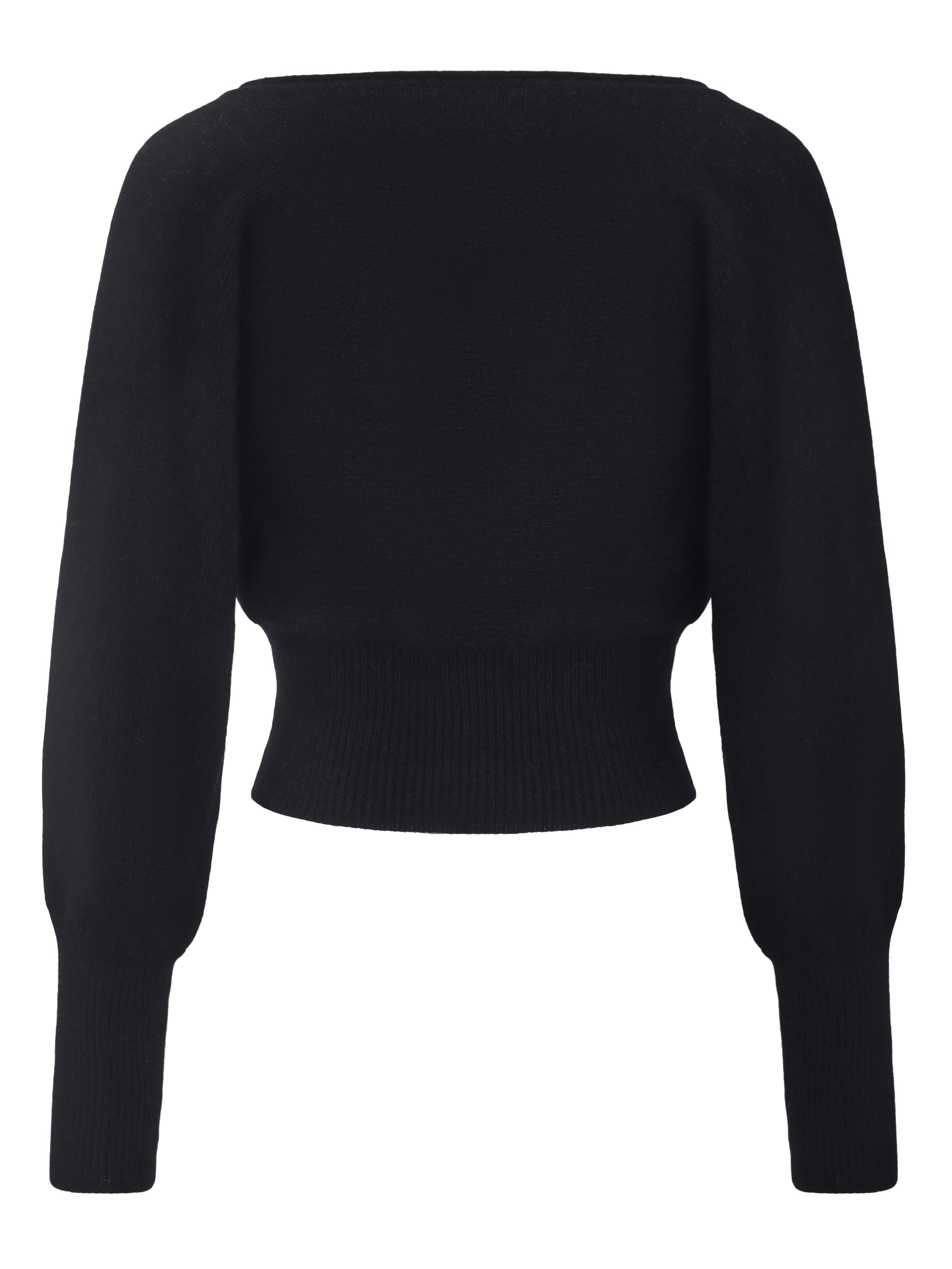 Bonnie Cinched Waist Black Knit Top