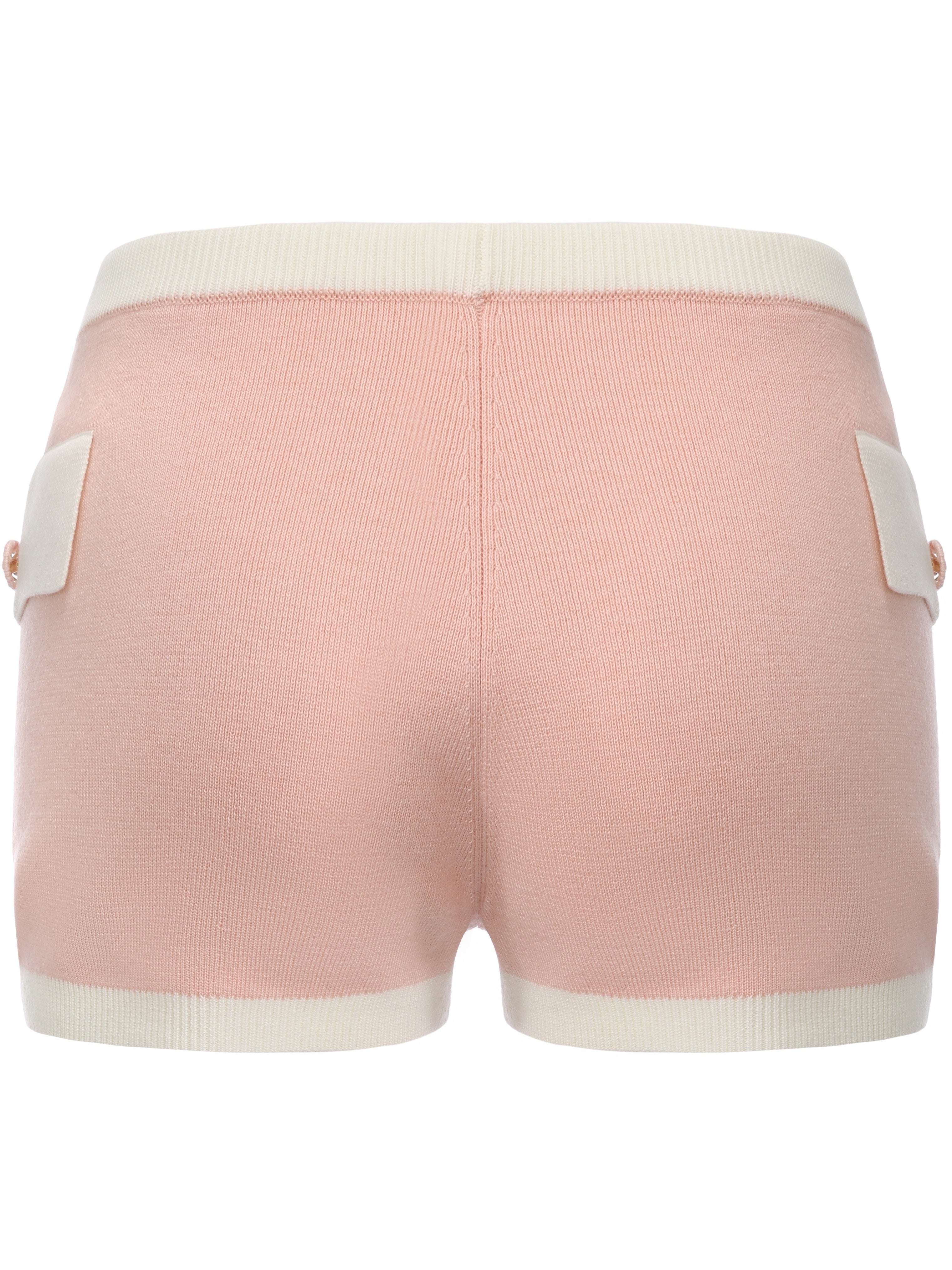 Colette Contrast Knit Pink Micro Shorts