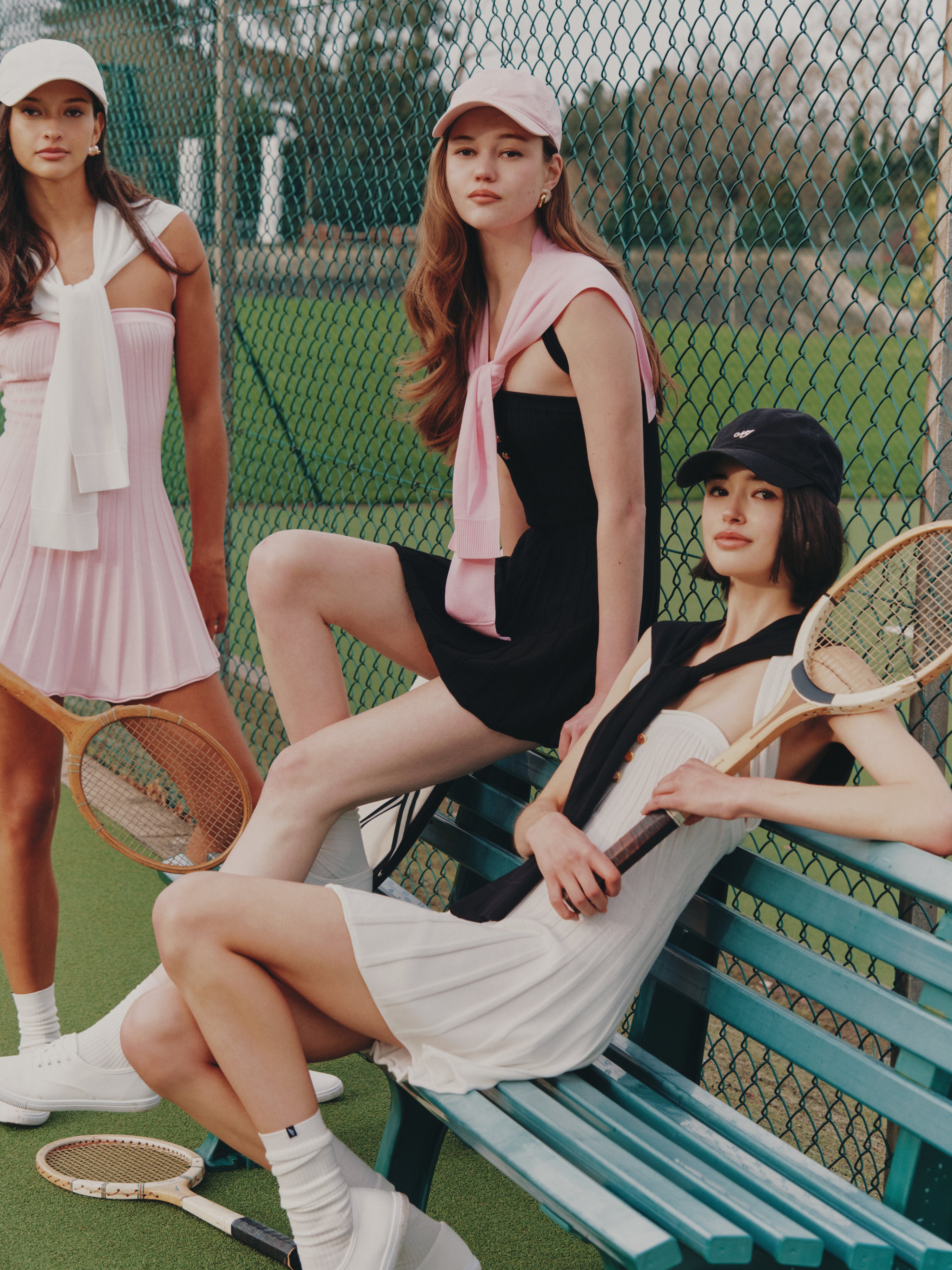 Ava Reverse Halter White Knit Flared Dress