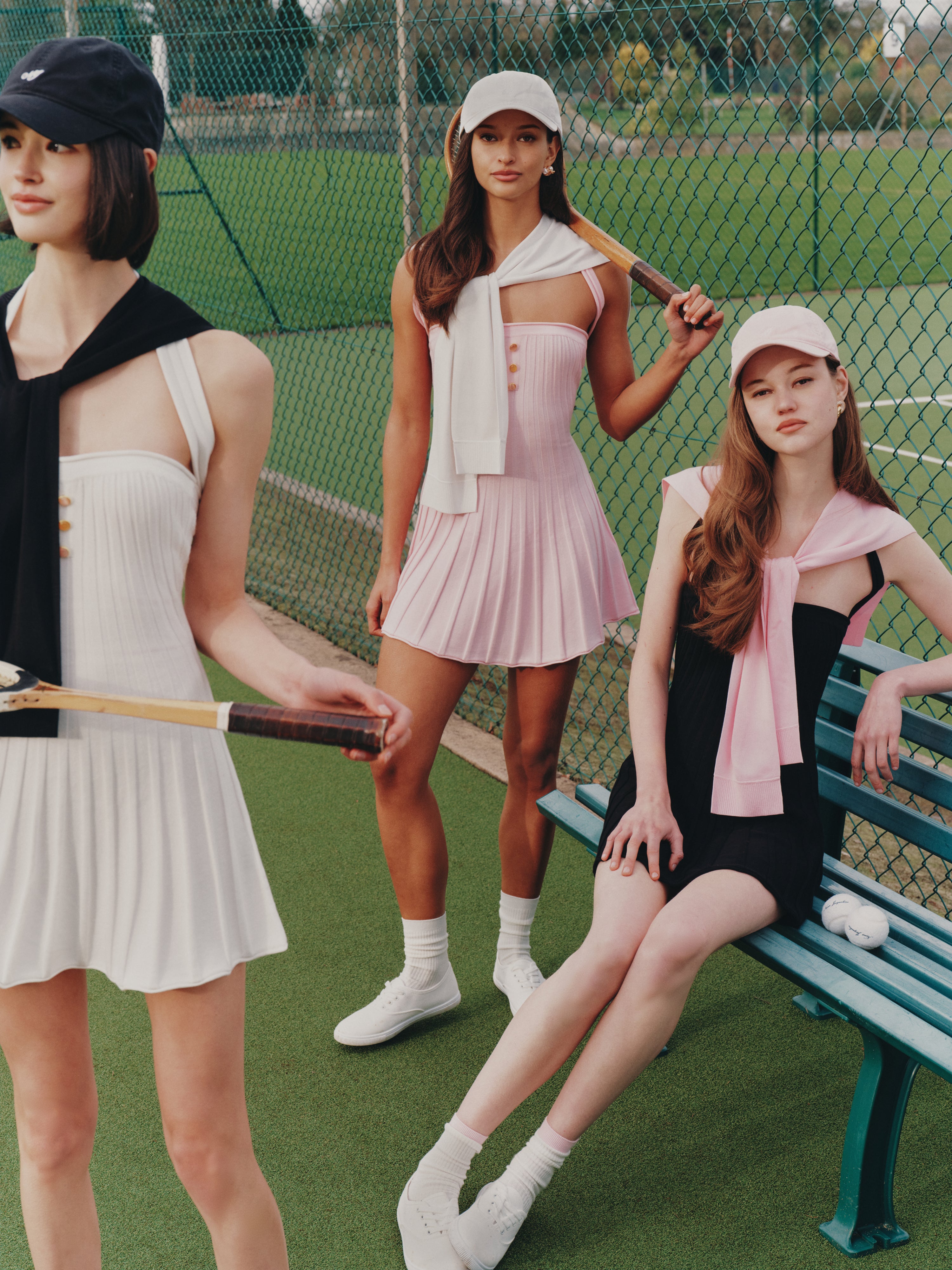 Ava Reverse Halter Pink Knit Flared Dress