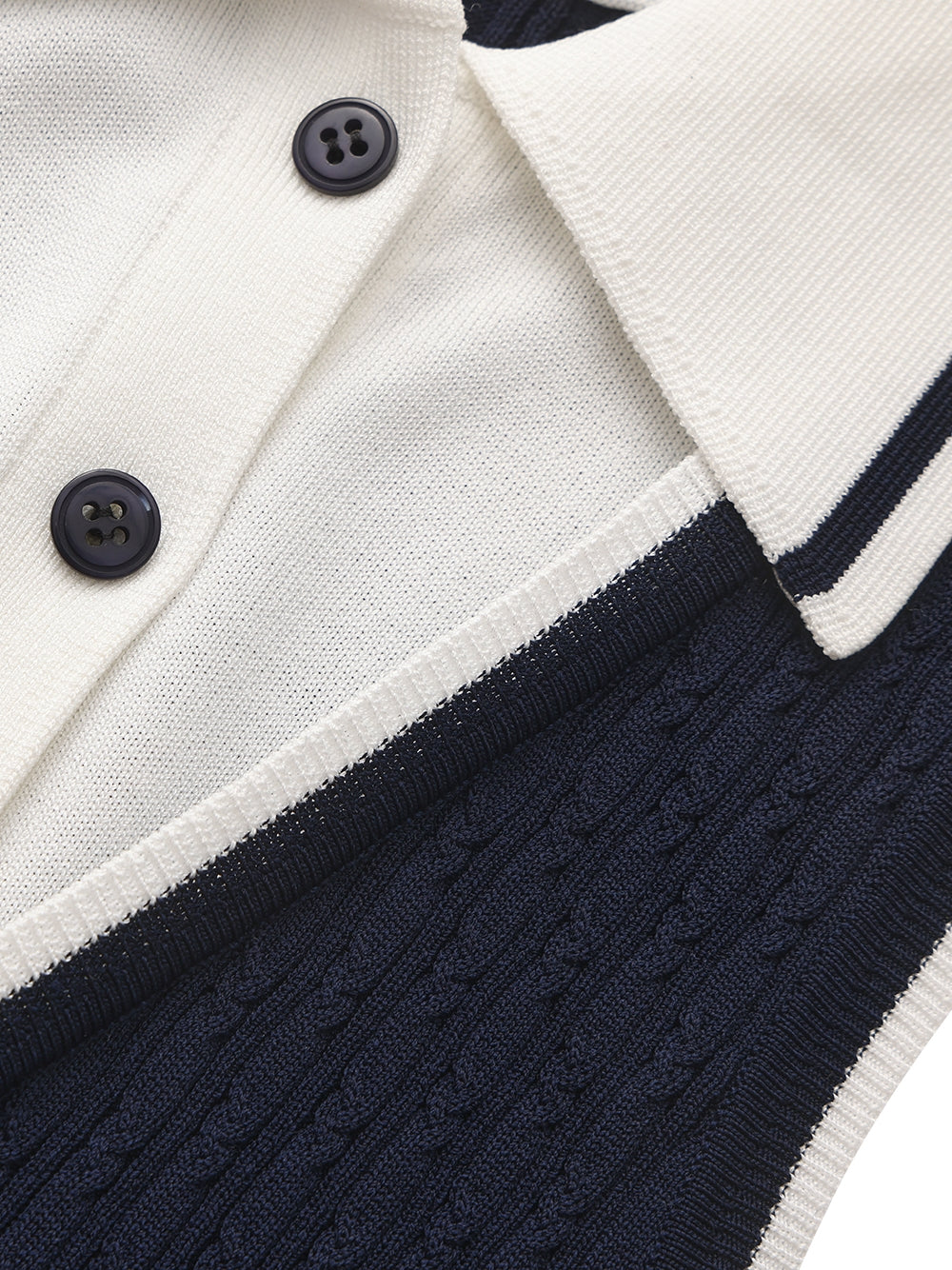 Ivy Colorblock Navy Knit Mini Dress