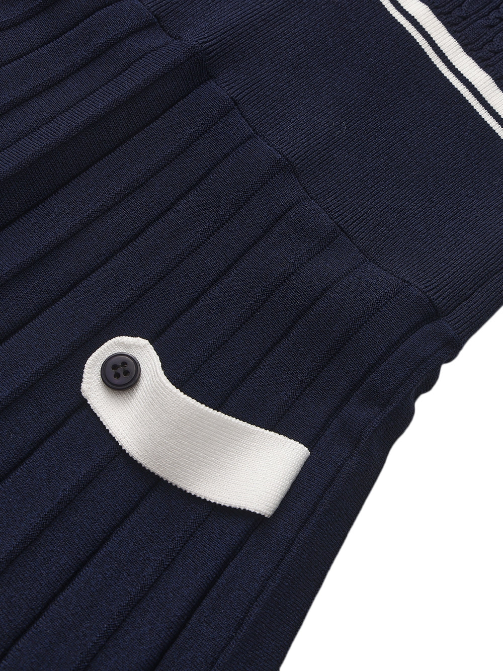 Ivy Colorblock Navy Knit Mini Dress