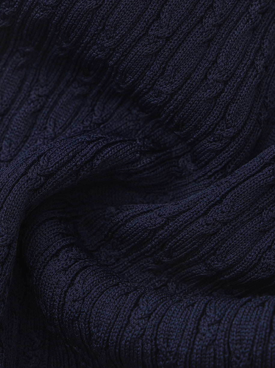 Ivy Colorblock Navy Knit Mini Dress