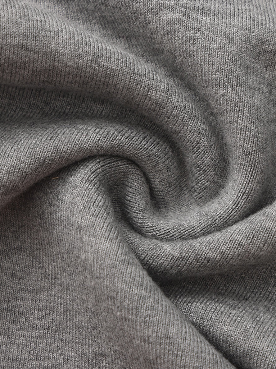 Wilhelmina Contrast-Trim Knit Grey Mini Dress