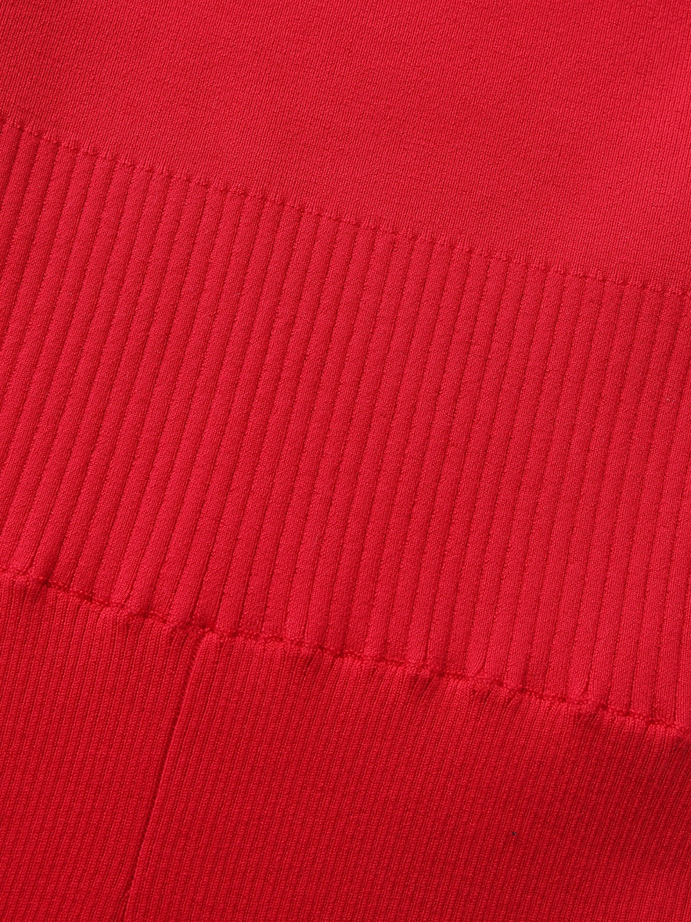 Ava Contrast Halter Knit Red Romper