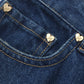 Ava High-Waist Blue Straight Leg Jeans
