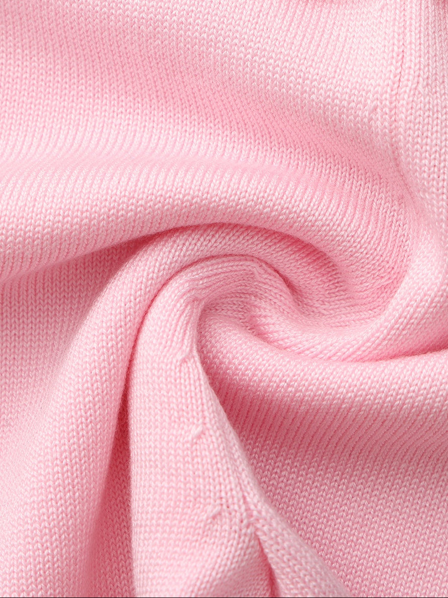 Millie Fold-Over Waistband Pink Knit Shorts