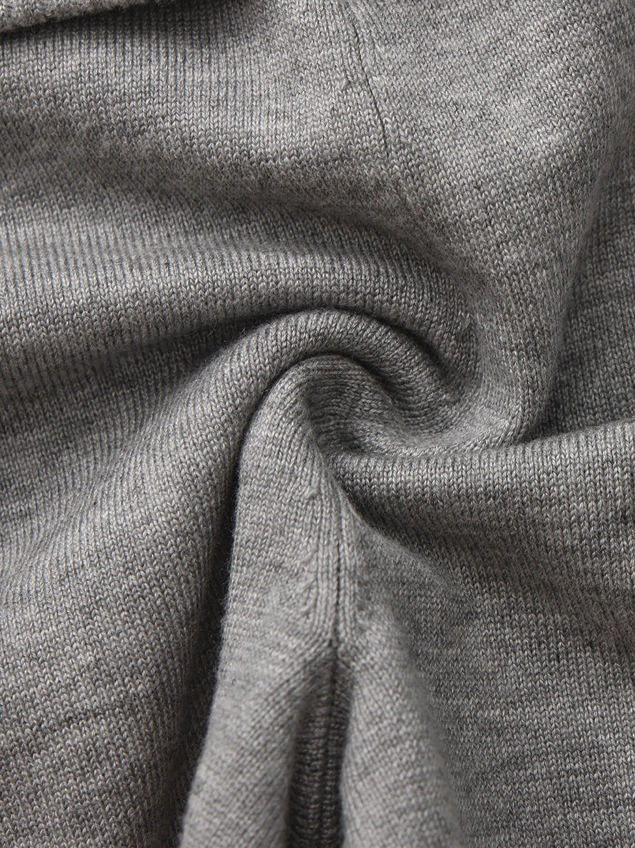 Millie Fold-Over Waistband Grey Knit Shorts