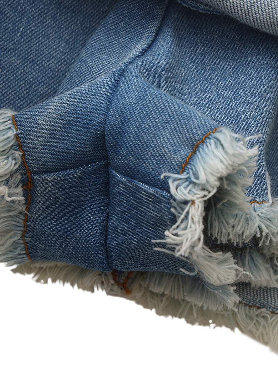 Lexi Low-Rise Light Blue Denim Mini Skirt