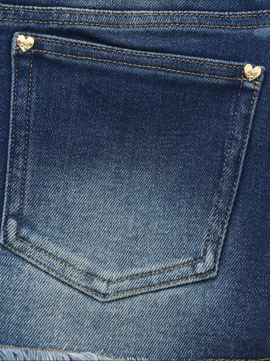 Lexi Low-Rise Dark Blue Denim Mini Skirt