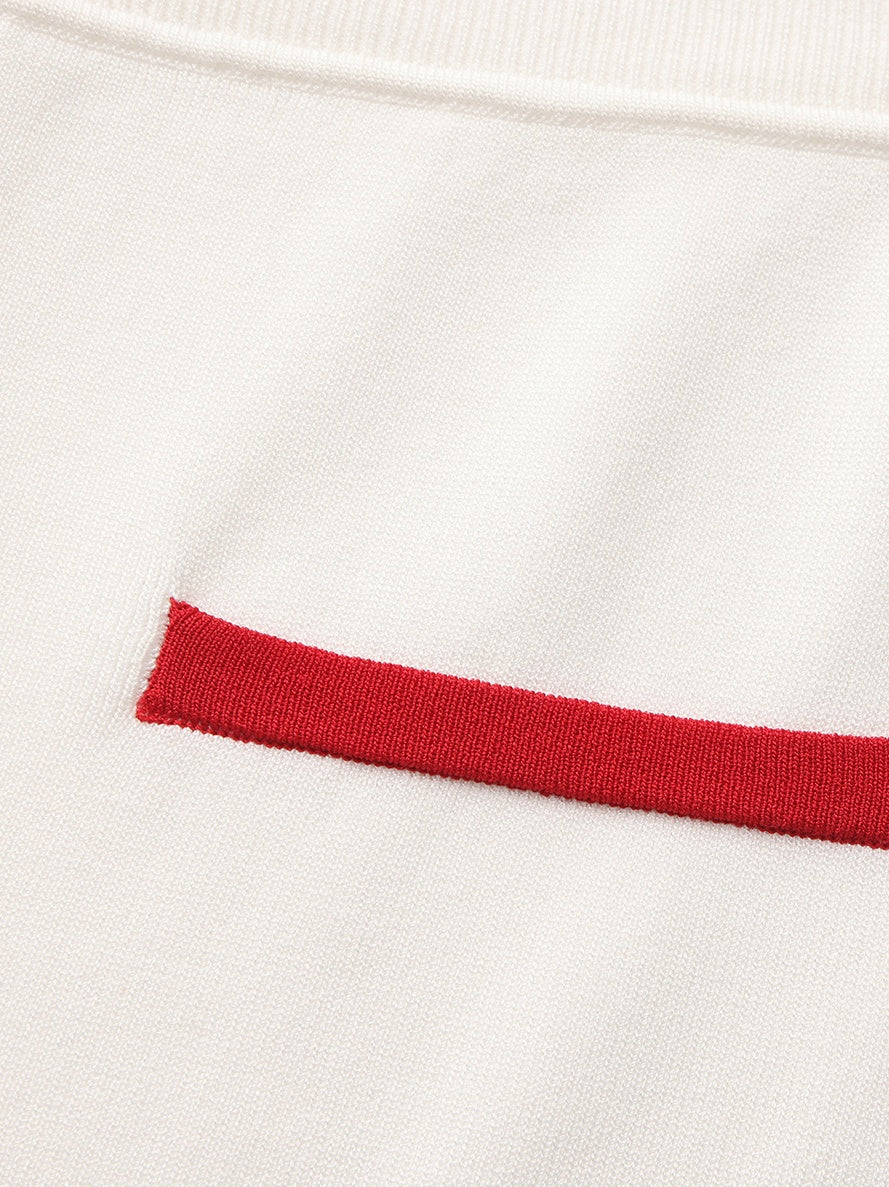 Wilhelmina Contrast A-Line White Skirt